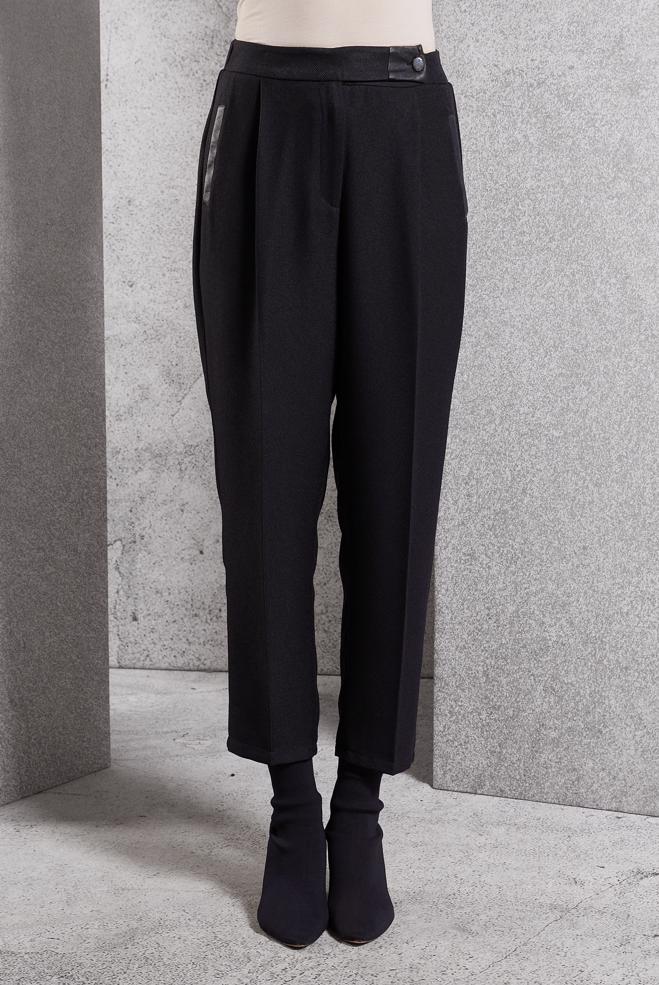 Vêtements hijab NOIR PANTALON COUPE CAROTTE 70792 - ALVİNA