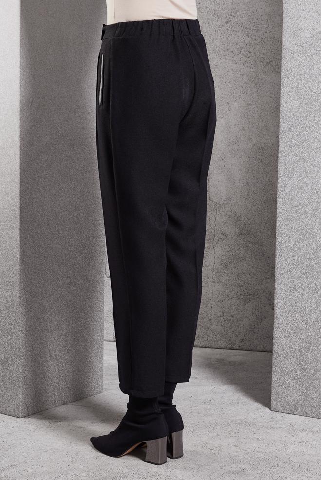 Vêtements hijab NOIR PANTALON COUPE CAROTTE 70792 - ALVİNA