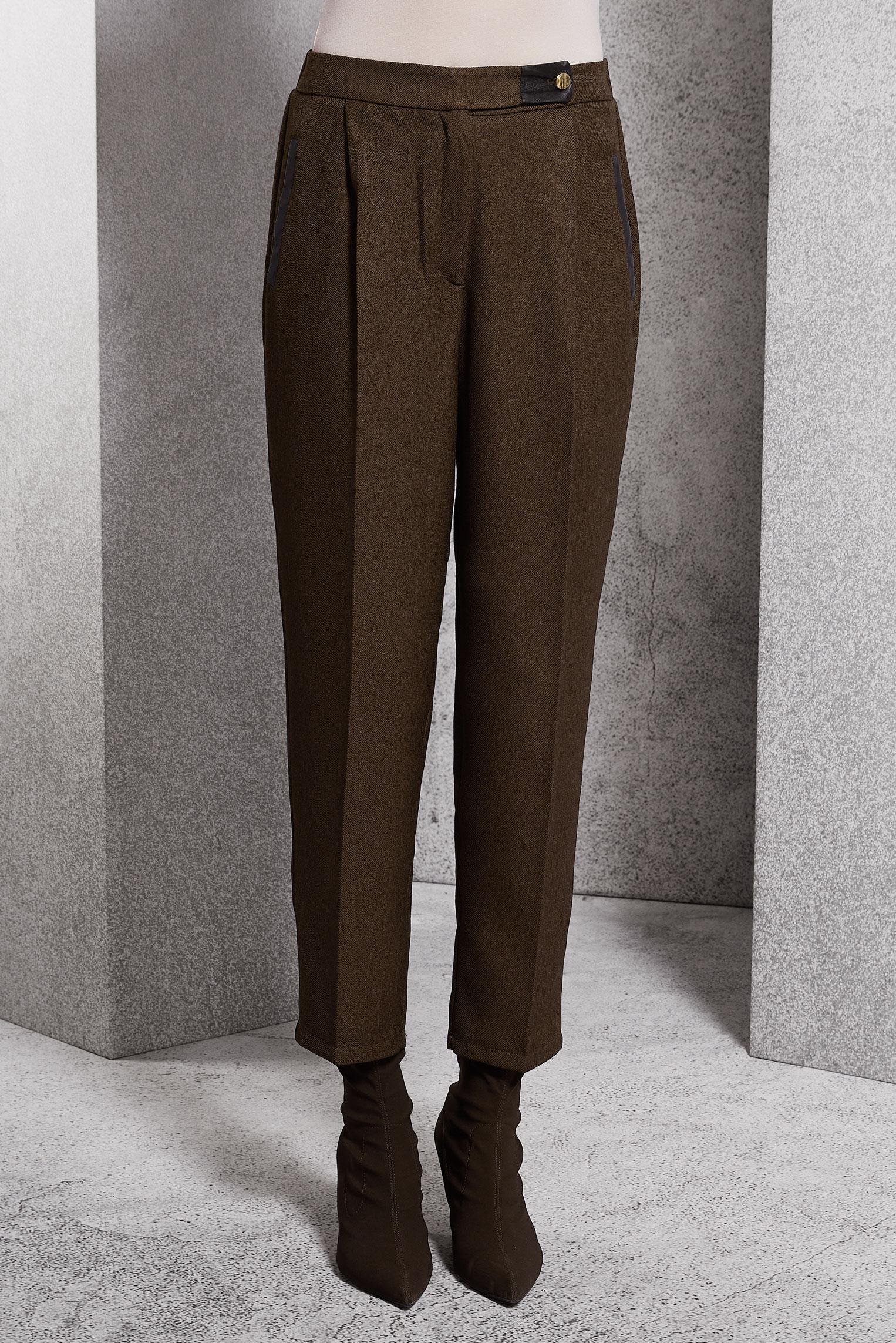 Vêtements hijab BRUN PANTALON COUPE CAROTTE 70792