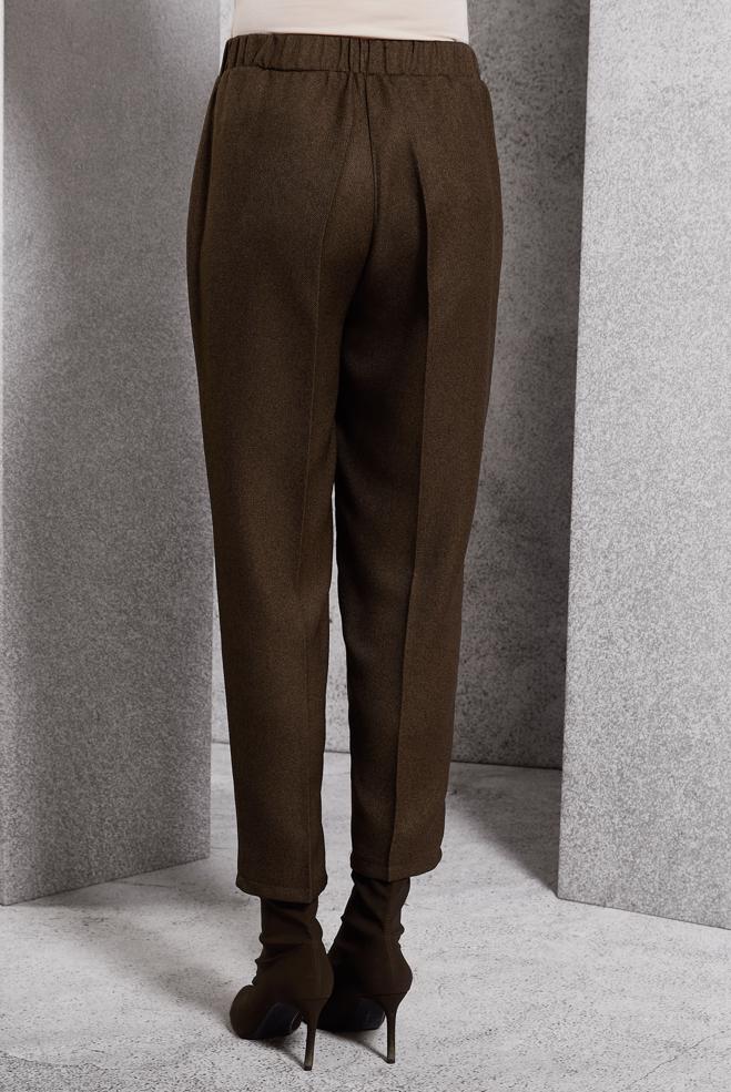 Vêtements hijab BRUN PANTALON COUPE CAROTTE 70792 - ALVİNA