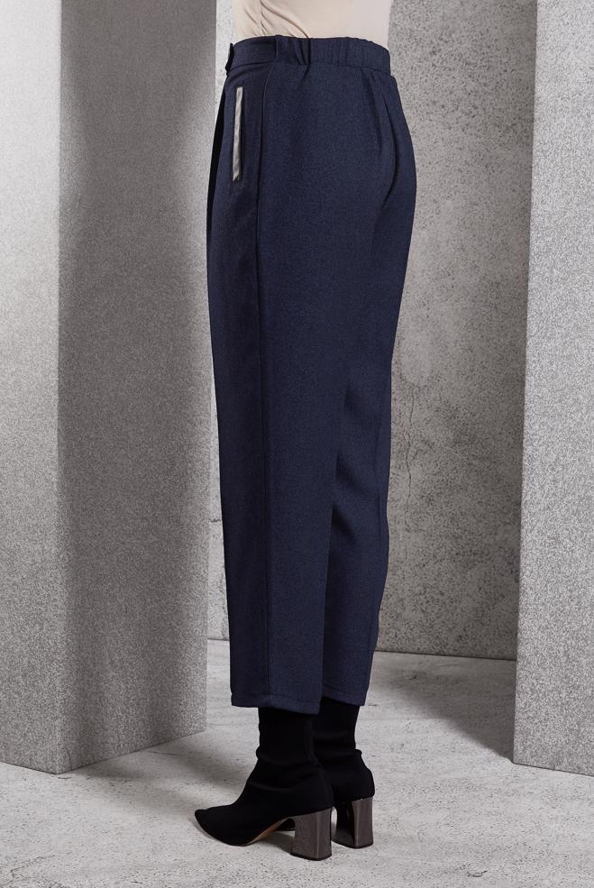 Vêtements hijab BLEU MARINE PANTALON COUPE CAROTTE 70792 - ALVİNA