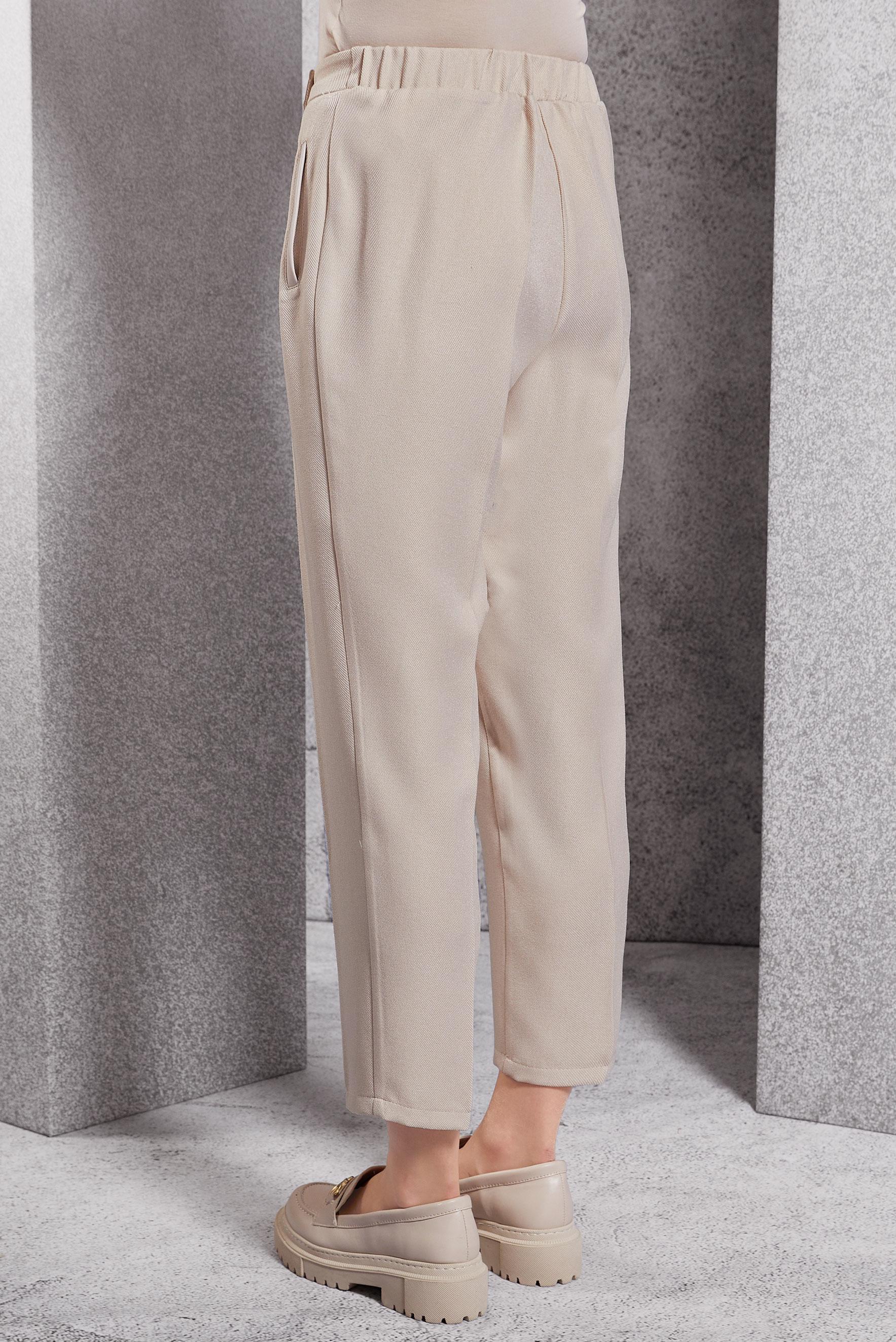 Tesettür giyim EKRU HAVUÇ KESİM PANTOLON 70792