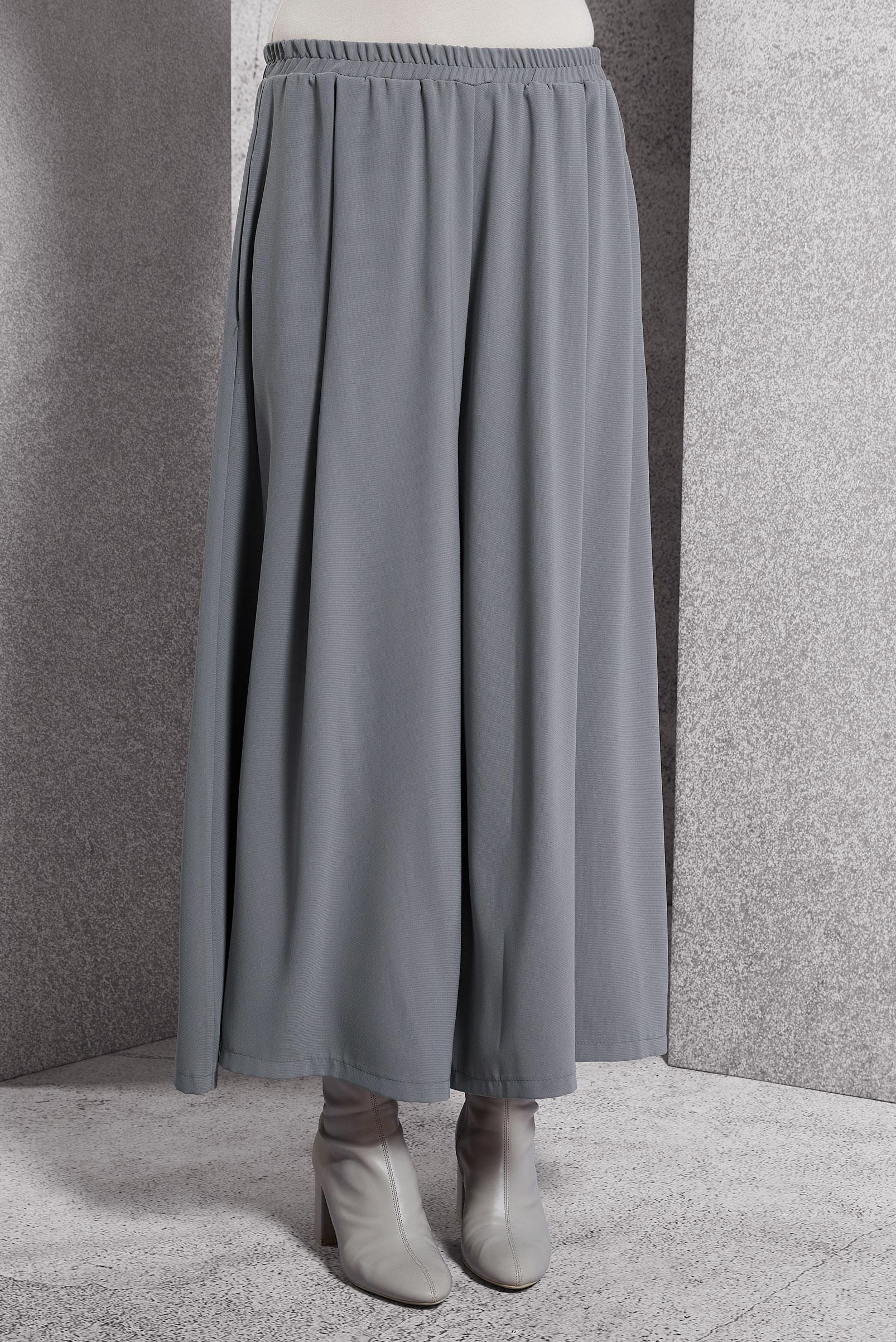 Vêtements hijab GRIS PANTALON À TAILLE ÉLASTIQUE 70795