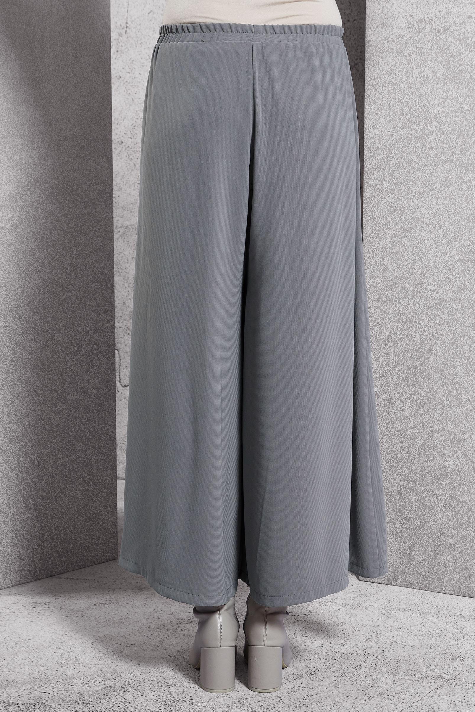 Vêtements hijab GRIS PANTALON À TAILLE ÉLASTIQUE 70795