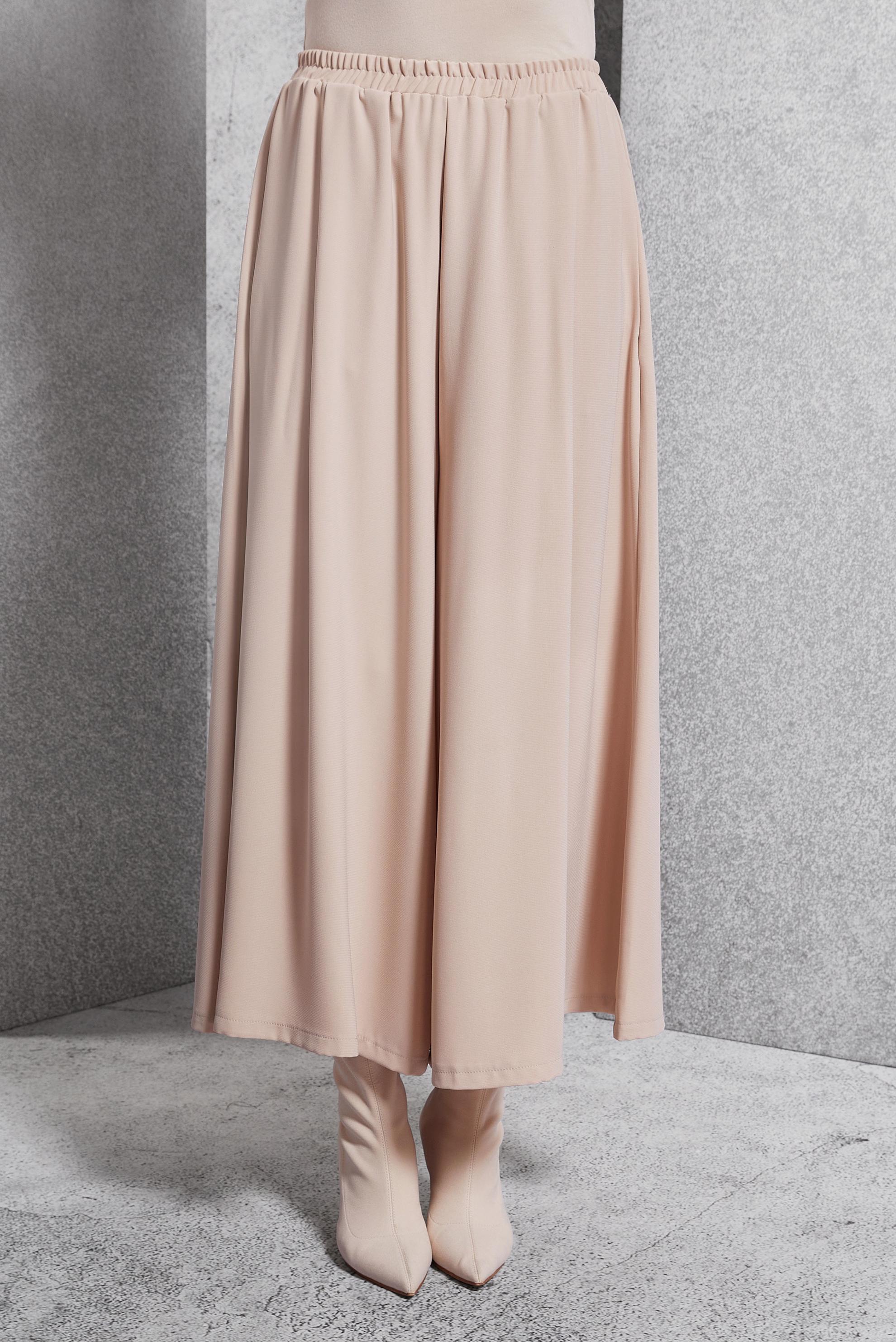 Vêtements hijab BEIGE PANTALON À TAILLE ÉLASTIQUE 70795
