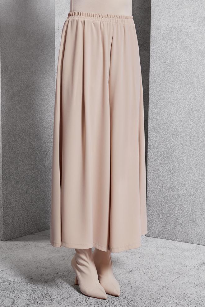 Vêtements hijab BEIGE PANTALON À TAILLE ÉLASTIQUE 70795 - ALVİNA