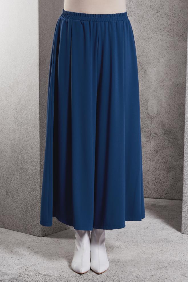 Vêtements hijab BLEU MARINE PANTALON À TAILLE ÉLASTIQUE 70795 - ALVİNA