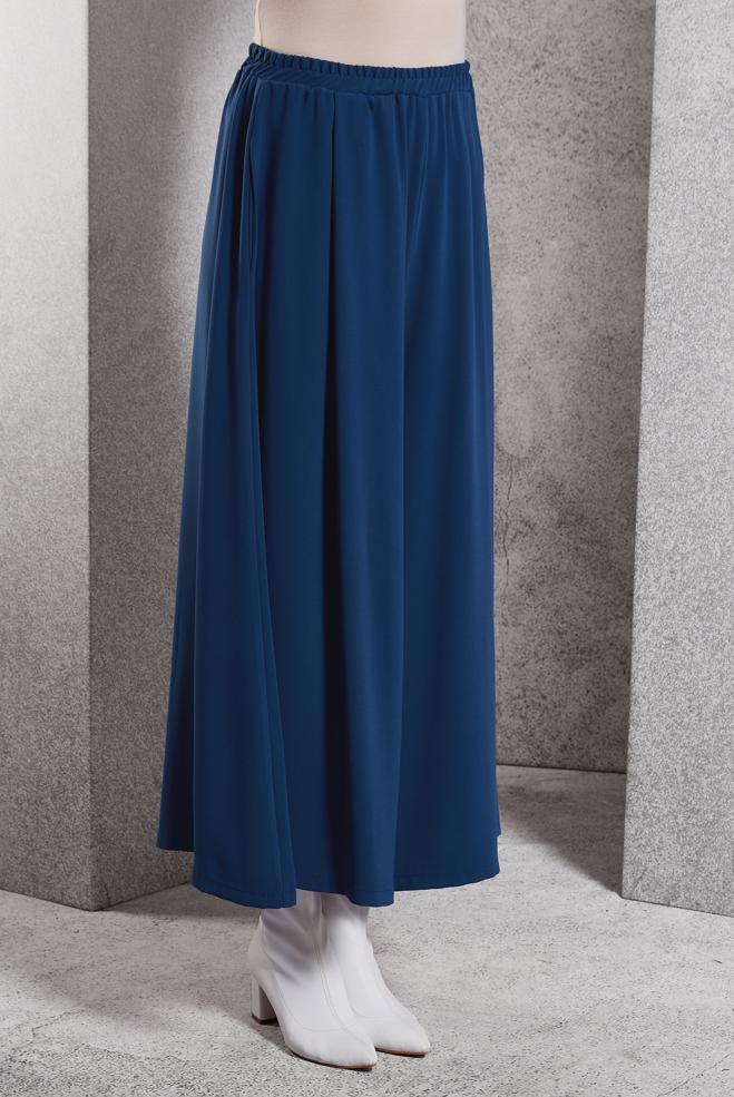 Vêtements hijab BLEU MARINE PANTALON À TAILLE ÉLASTIQUE 70795 - ALVİNA