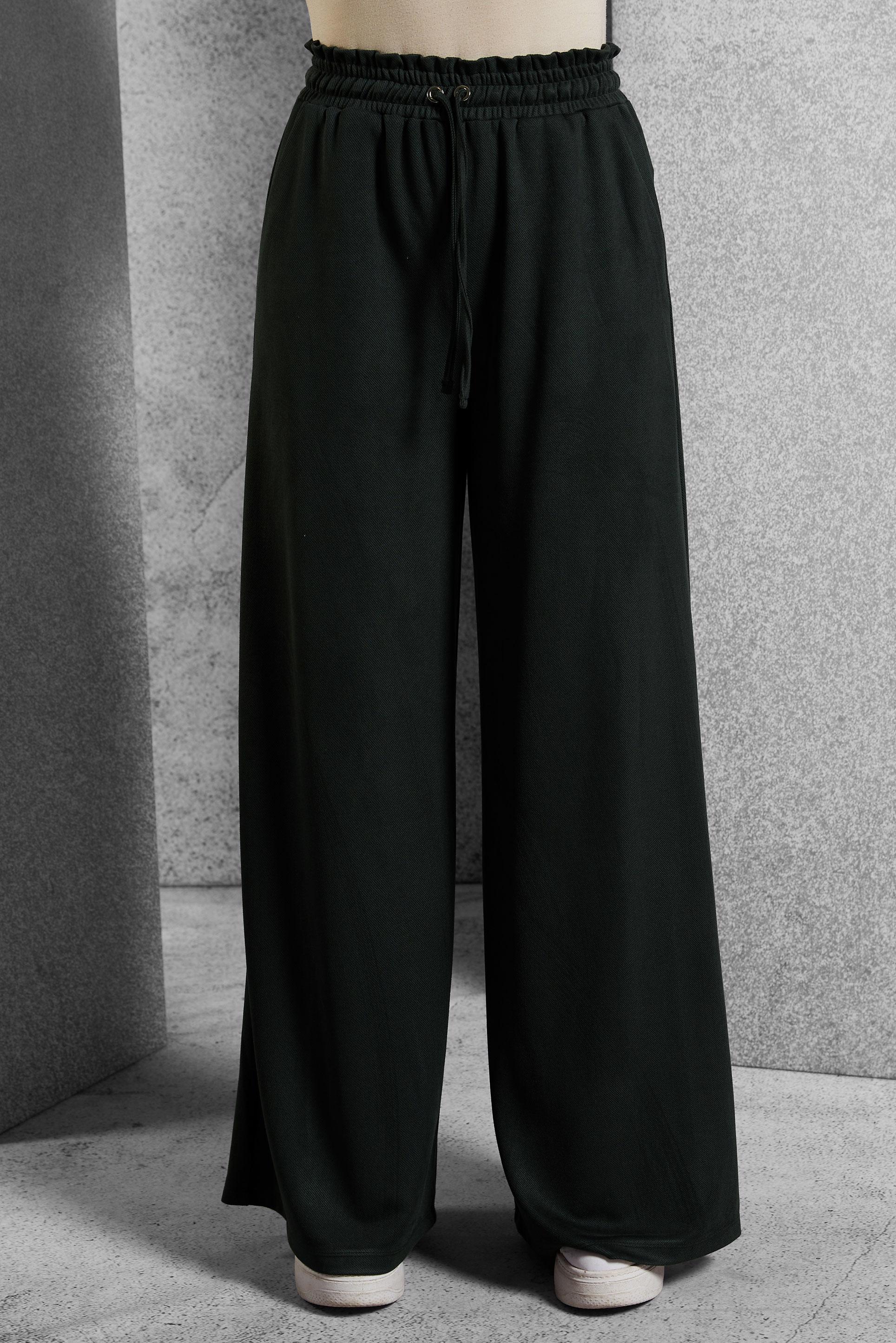 Vêtements hijab NOIR PANTALON À TAILLE ÉLASTIQUE 70796