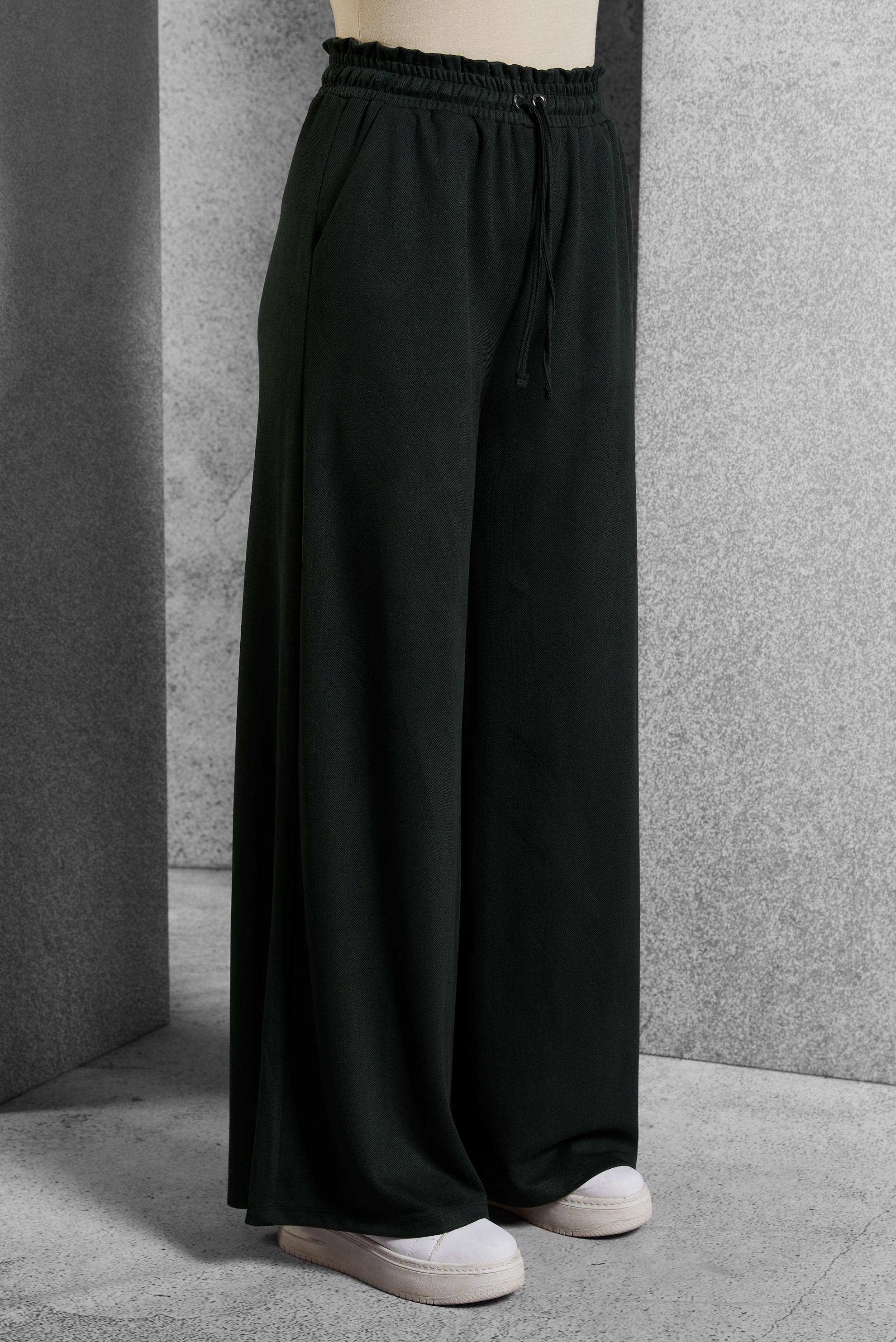 Vêtements hijab NOIR PANTALON À TAILLE ÉLASTIQUE 70796