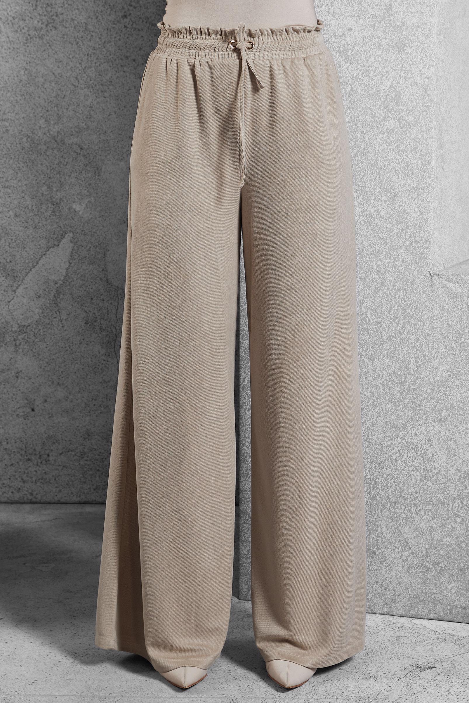 Vêtements hijab BEIGE PANTALON À TAILLE ÉLASTIQUE 70796