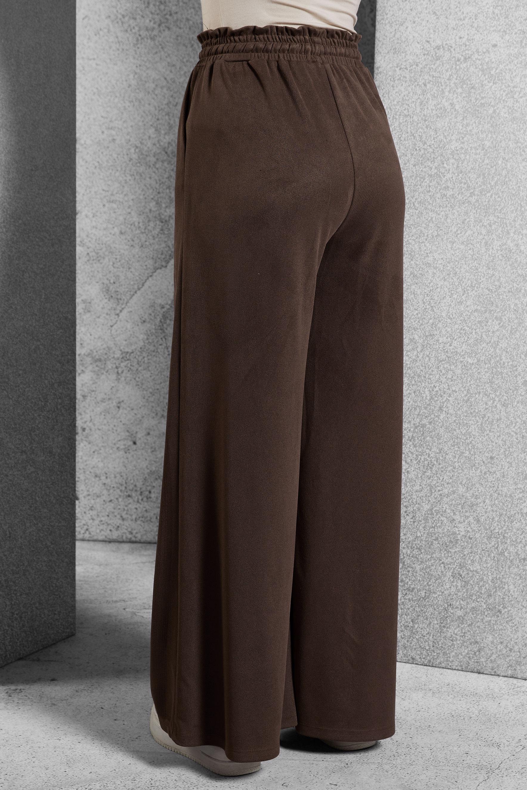 Vêtements hijab BRUN PANTALON À TAILLE ÉLASTIQUE 70796