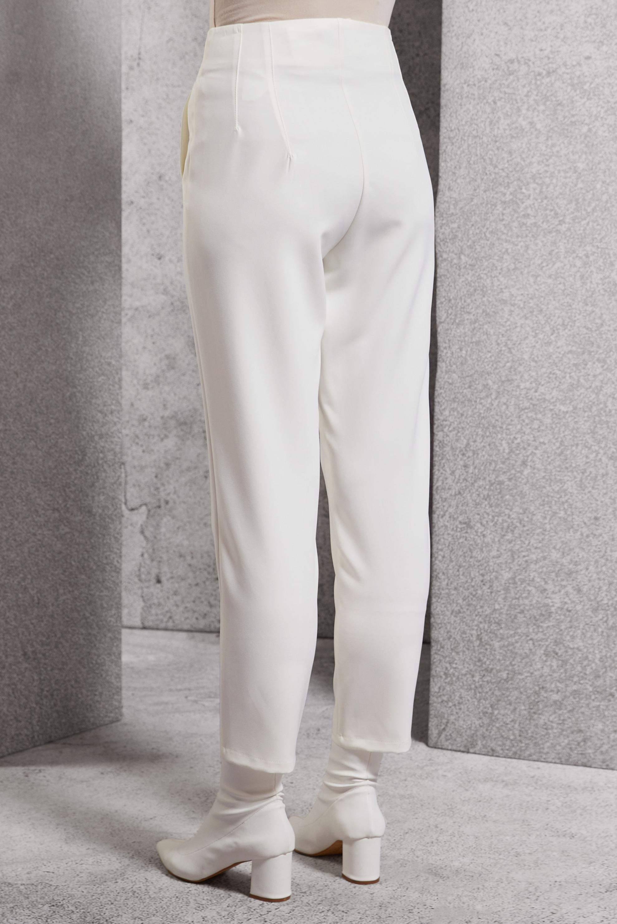 Tesettür giyim BEYAZ YÜKSEK BEL PANTOLON 70797