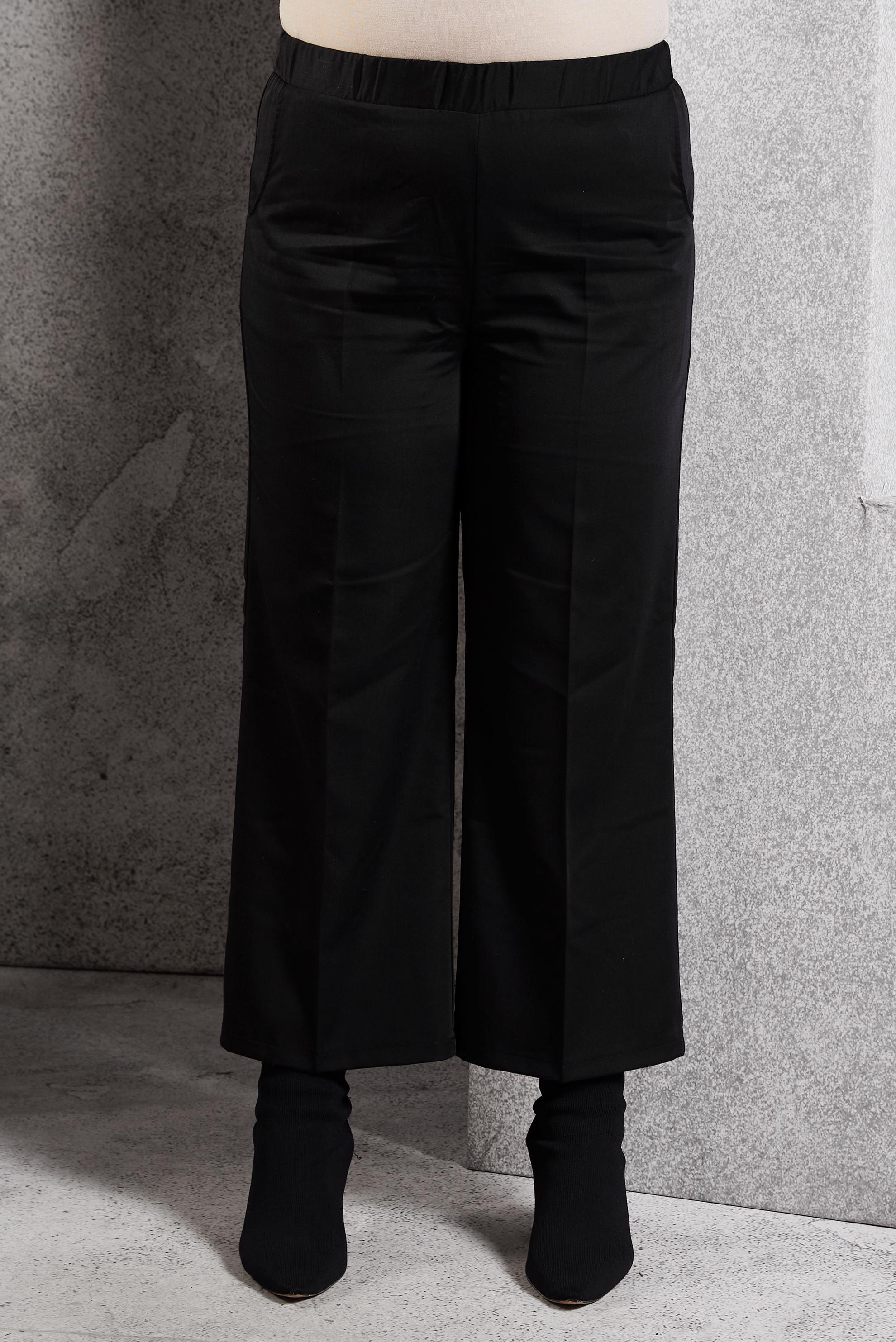 Vêtements hijab NOIR PANTALON À TAILLE ÉLASTIQUE 70800