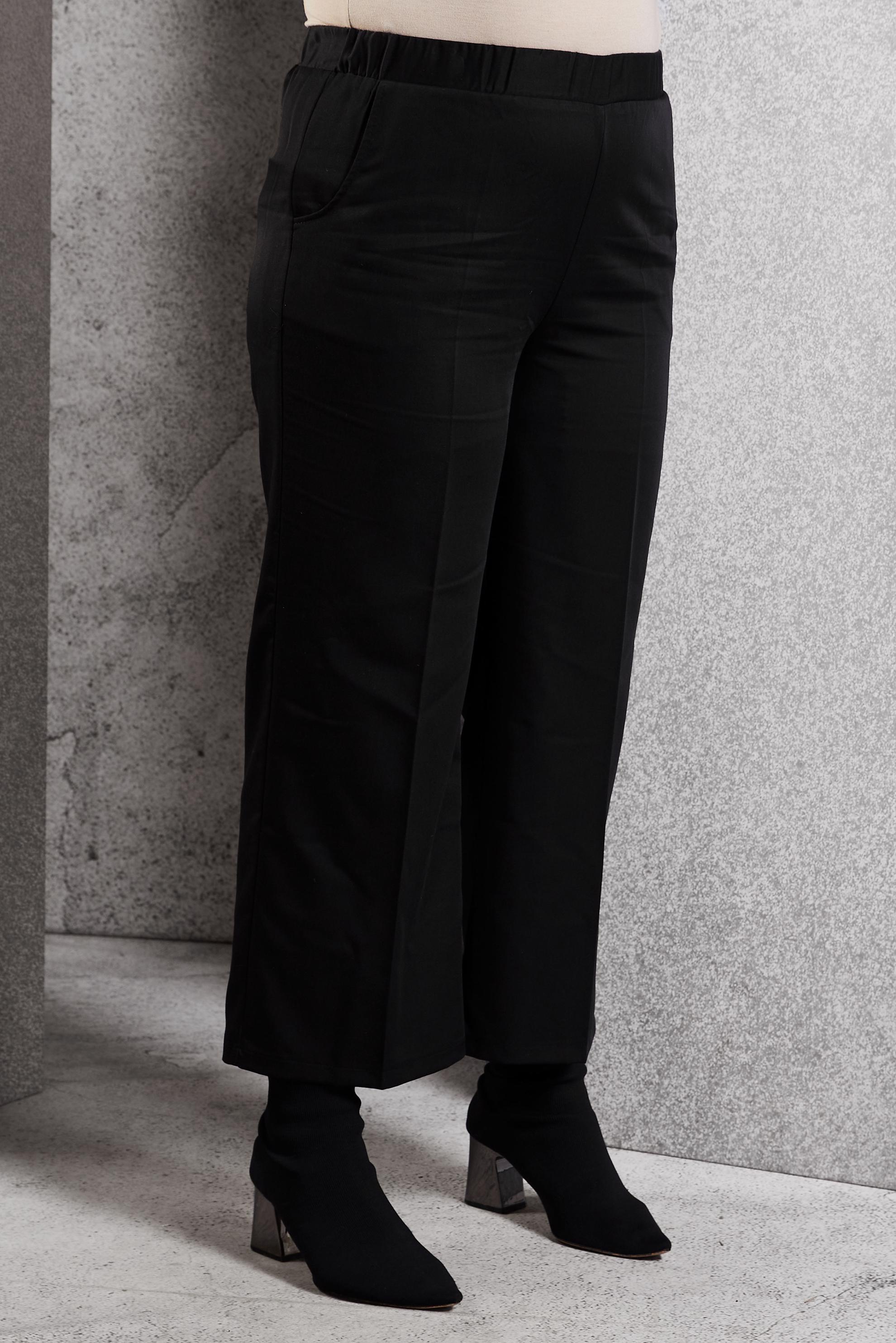 Vêtements hijab NOIR PANTALON À TAILLE ÉLASTIQUE 70800