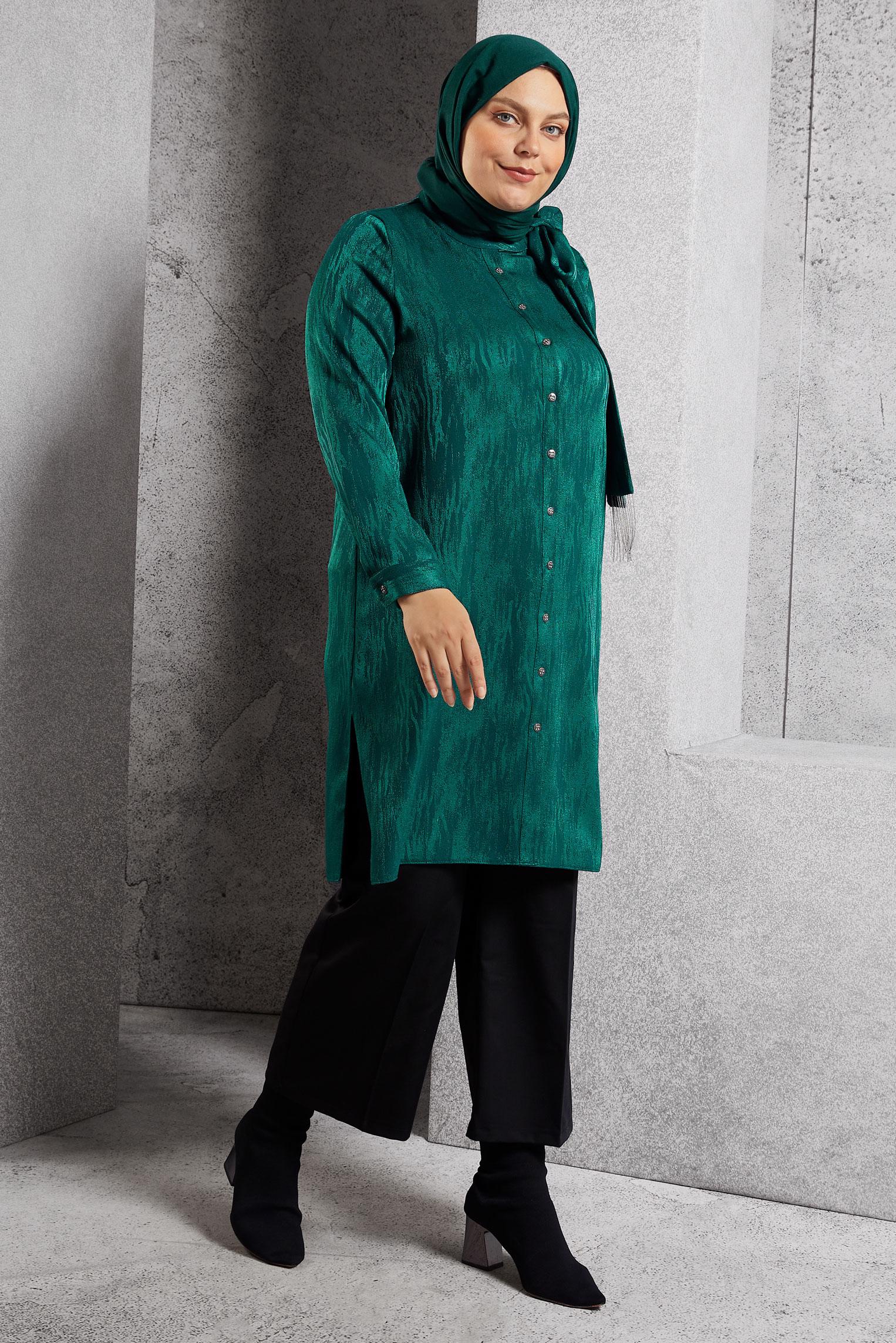 Vêtements hijab NOIR PANTALON À TAILLE ÉLASTIQUE 70800