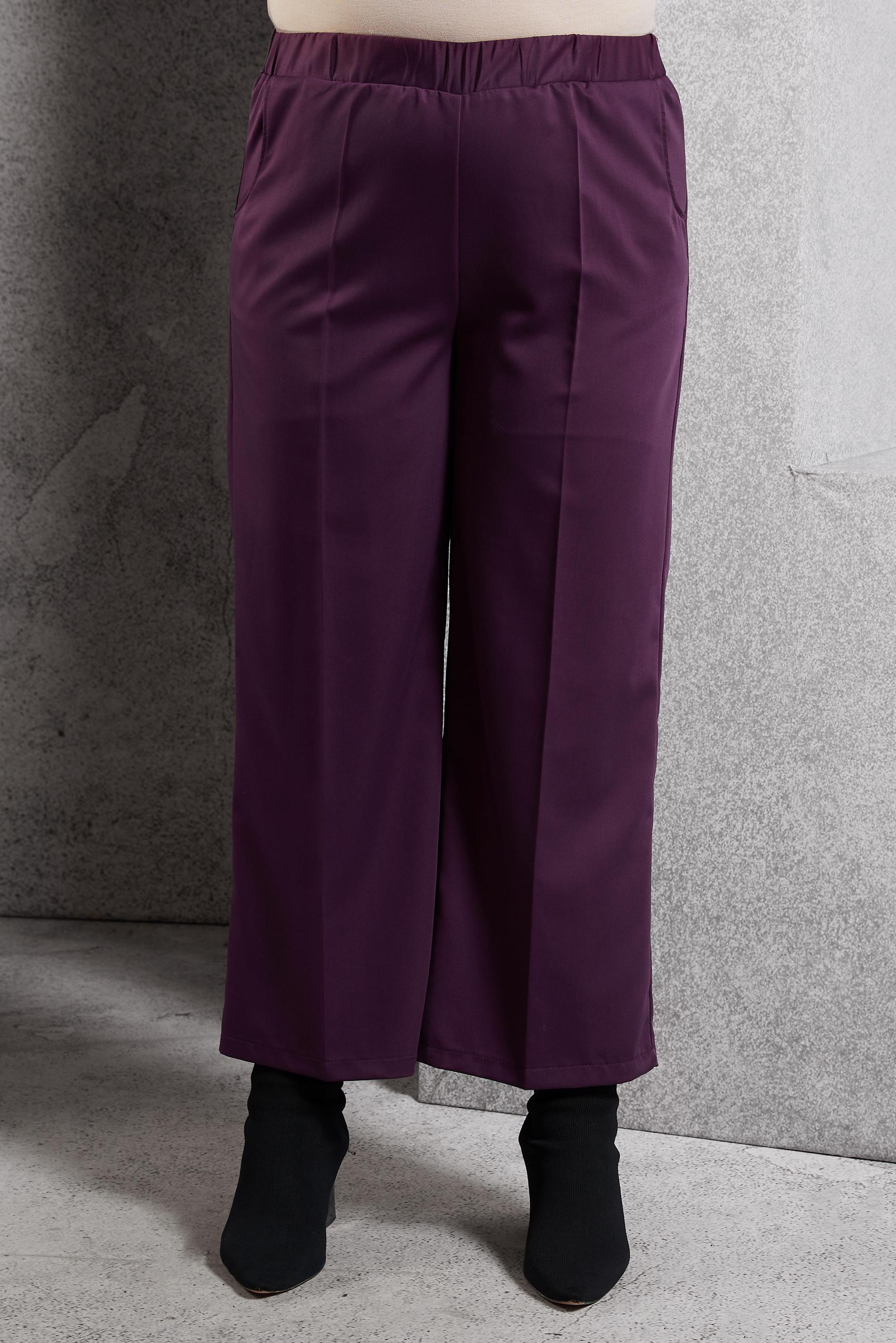 Vêtements hijab POURPRE PANTALON À TAILLE ÉLASTIQUE 70800