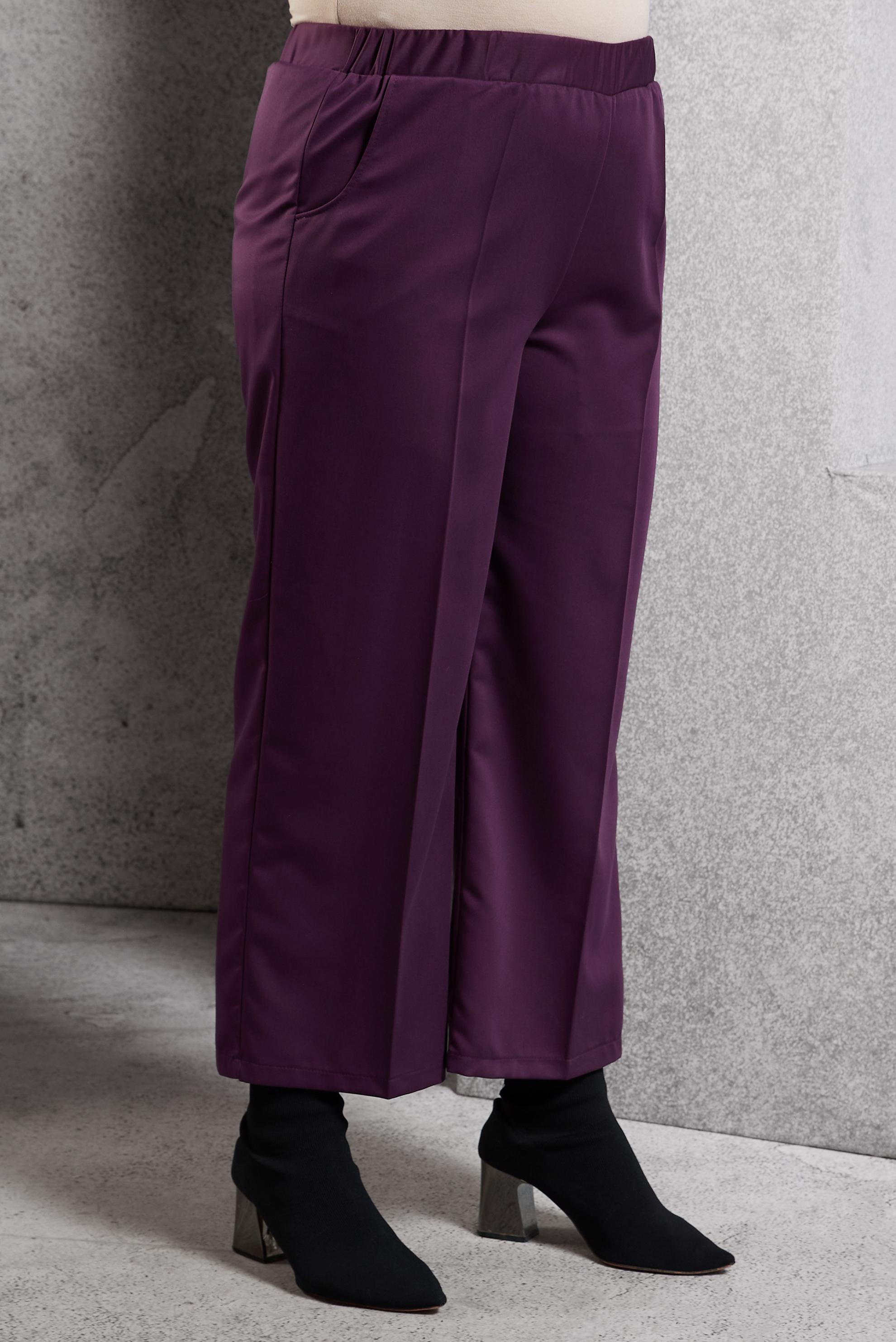 Vêtements hijab POURPRE PANTALON À TAILLE ÉLASTIQUE 70800