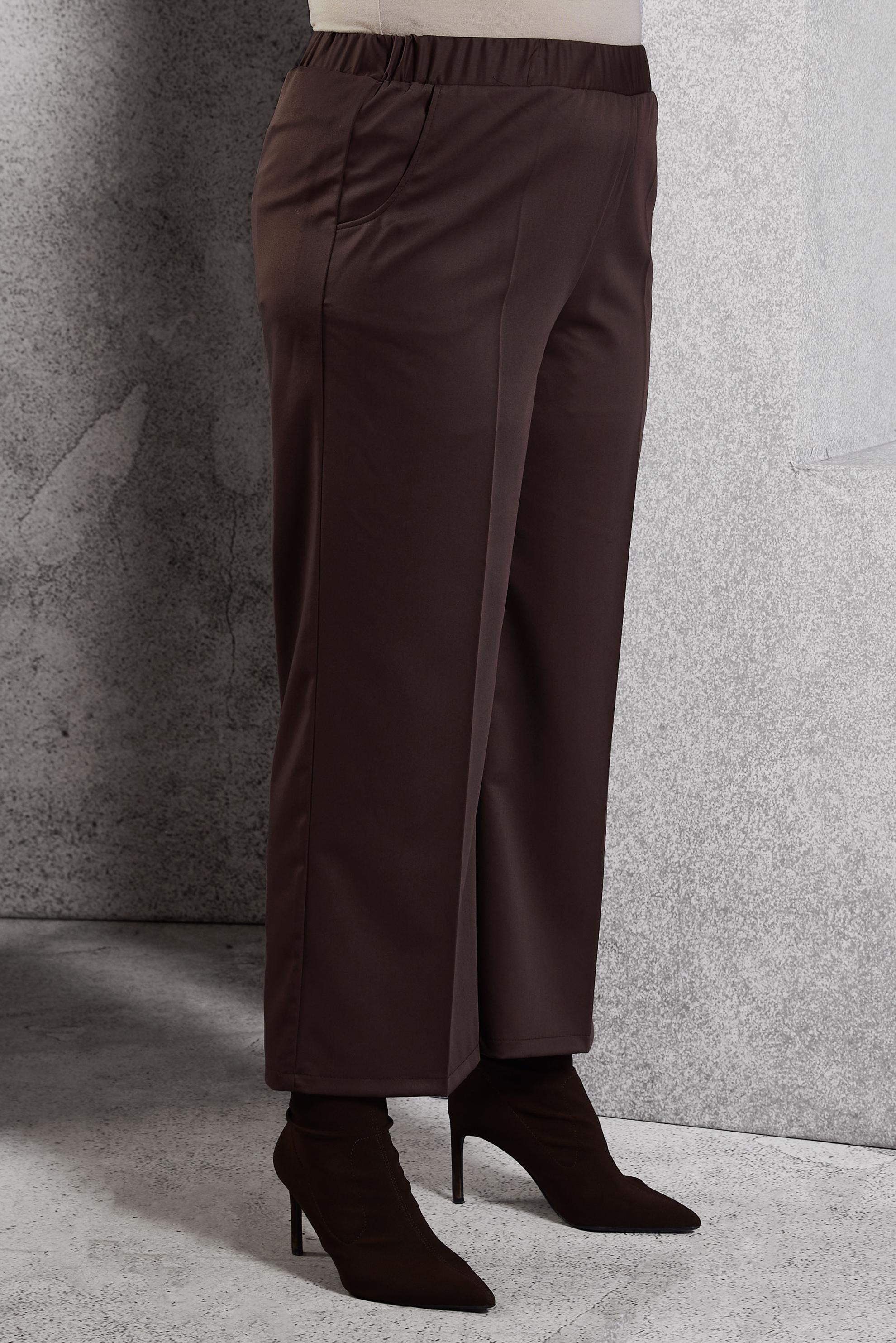 Vêtements hijab BRUN PANTALON À TAILLE ÉLASTIQUE 70800