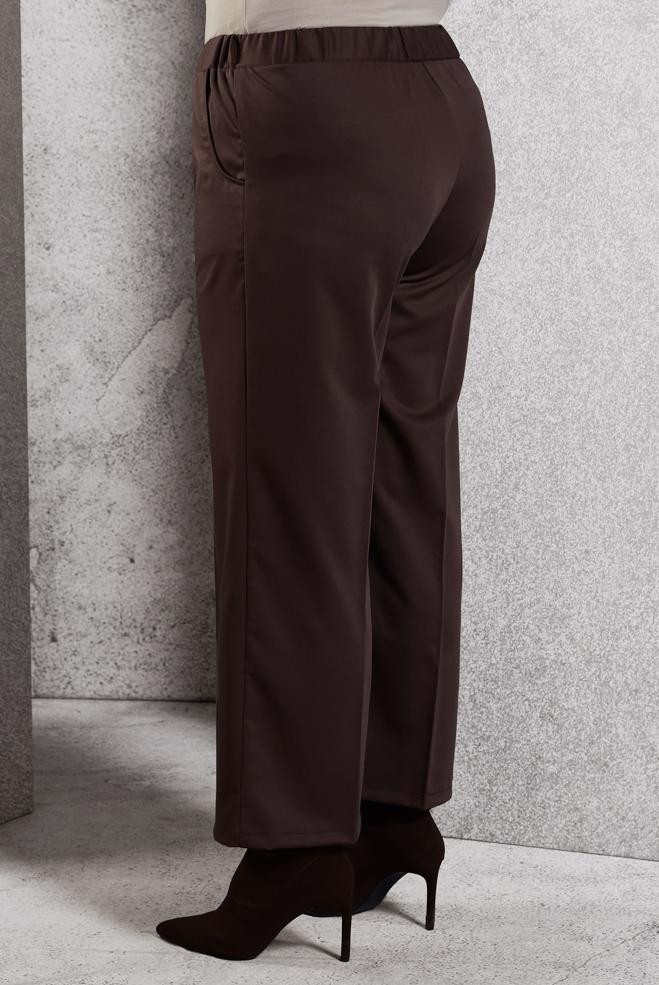 Vêtements hijab BRUN PANTALON À TAILLE ÉLASTIQUE 70800 - ALVİNA