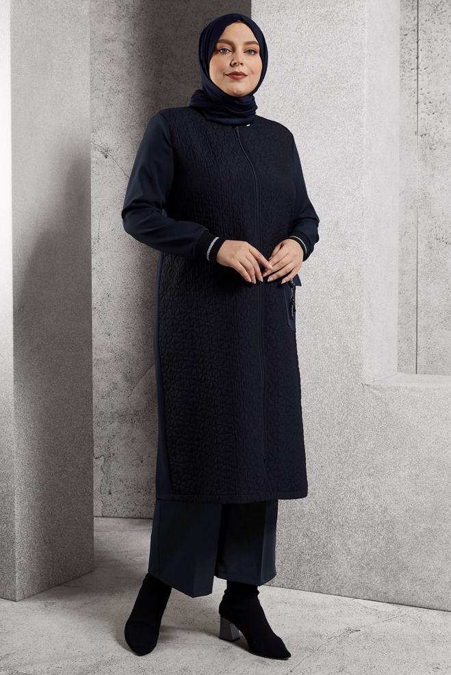 Vêtements hijab BLEU MARINE PANTALON À TAILLE ÉLASTIQUE 70800 - ALVİNA