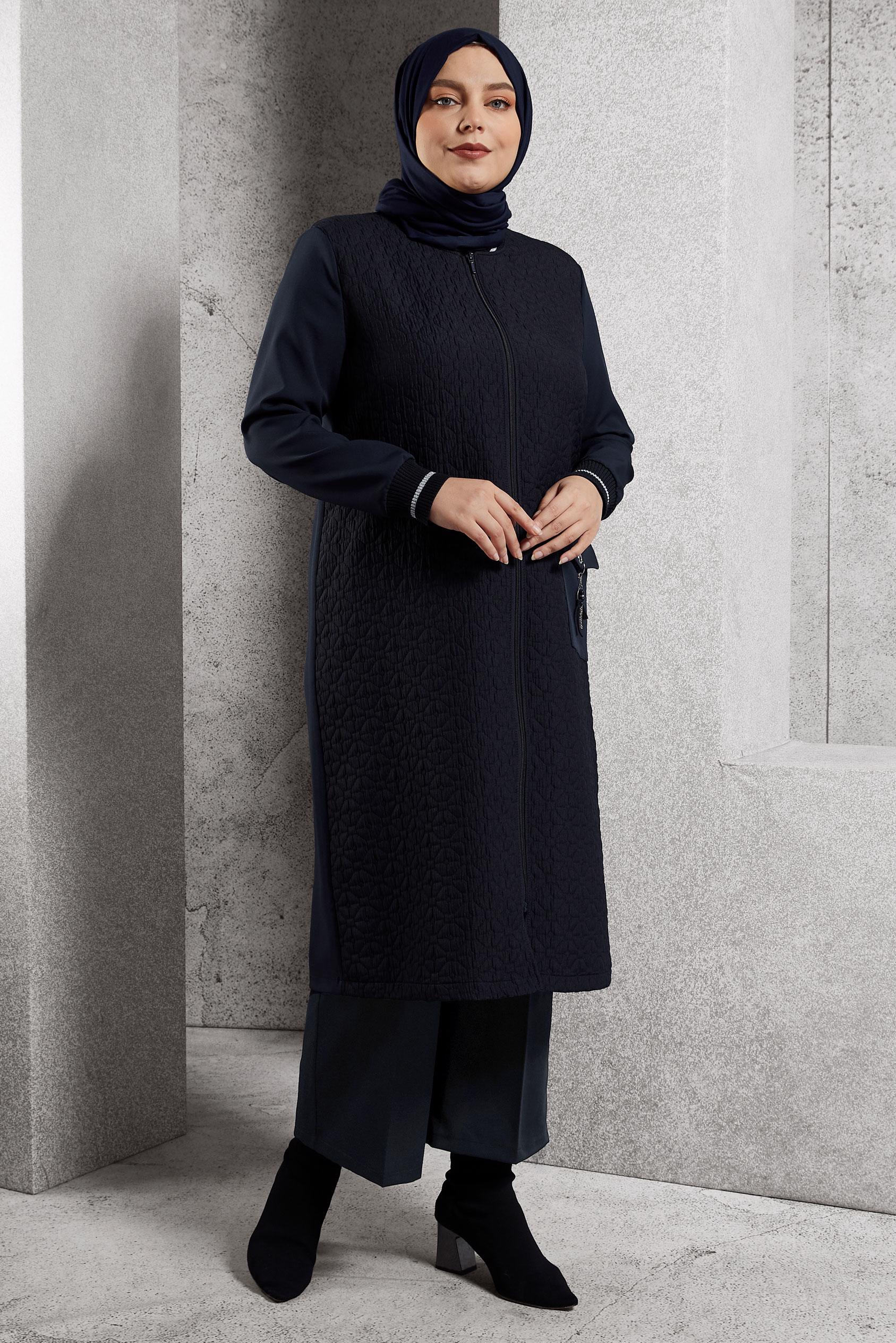 Vêtements hijab BLEU MARINE PANTALON À TAILLE ÉLASTIQUE 70800