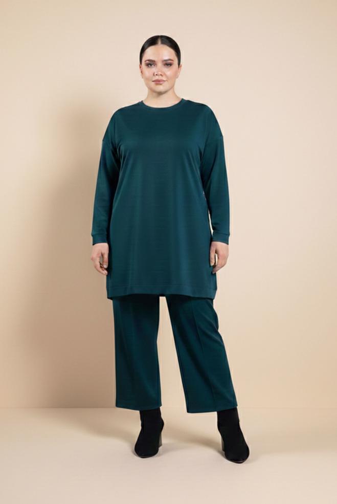 Vêtements hijab BLEU PANTALON À TAILLE ÉLASTIQUE 70800 - ALVİNA