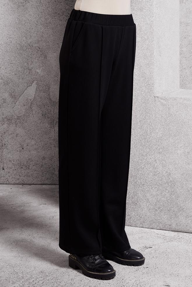Vêtements hijab NOIR PANTALON À TAILLE ÉLASTIQUE 70801 - ALVİNA