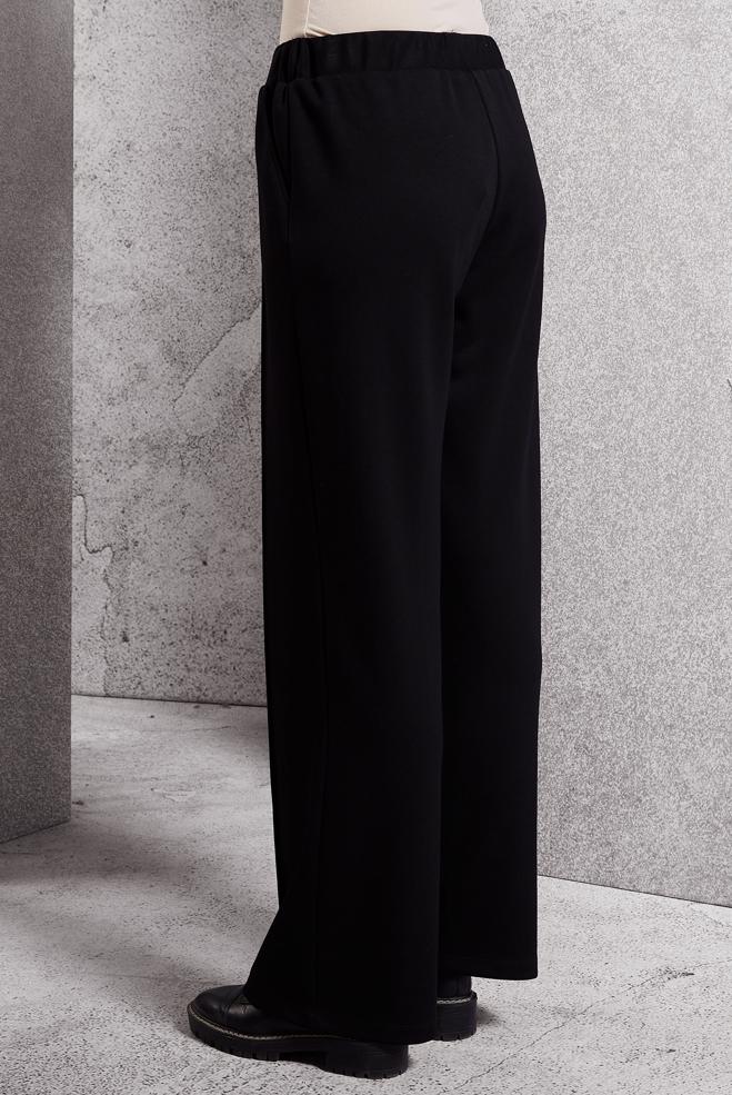 Vêtements hijab NOIR PANTALON À TAILLE ÉLASTIQUE 70801 - ALVİNA