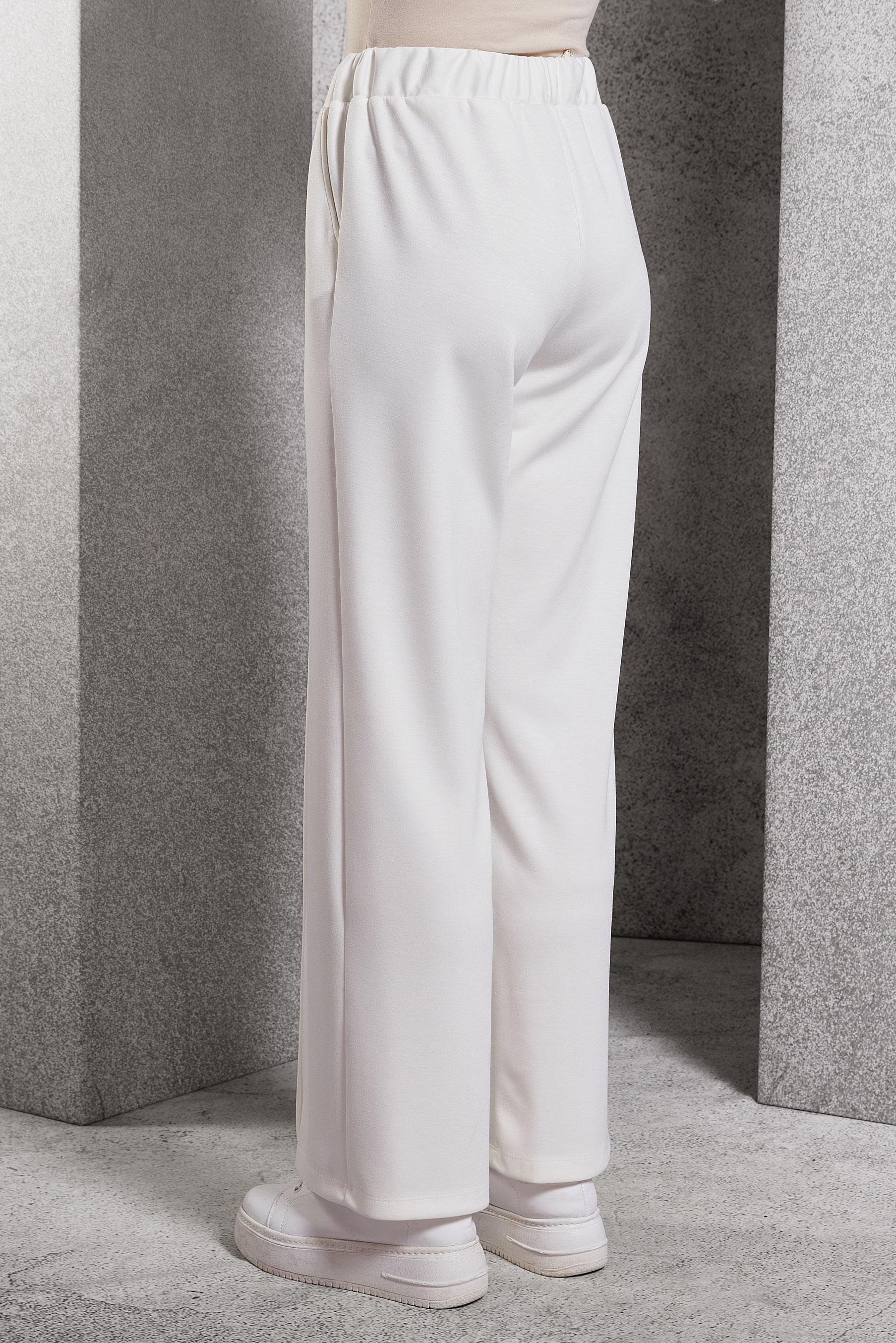 Vêtements hijab BLANC PANTALON À TAILLE ÉLASTIQUE 70801