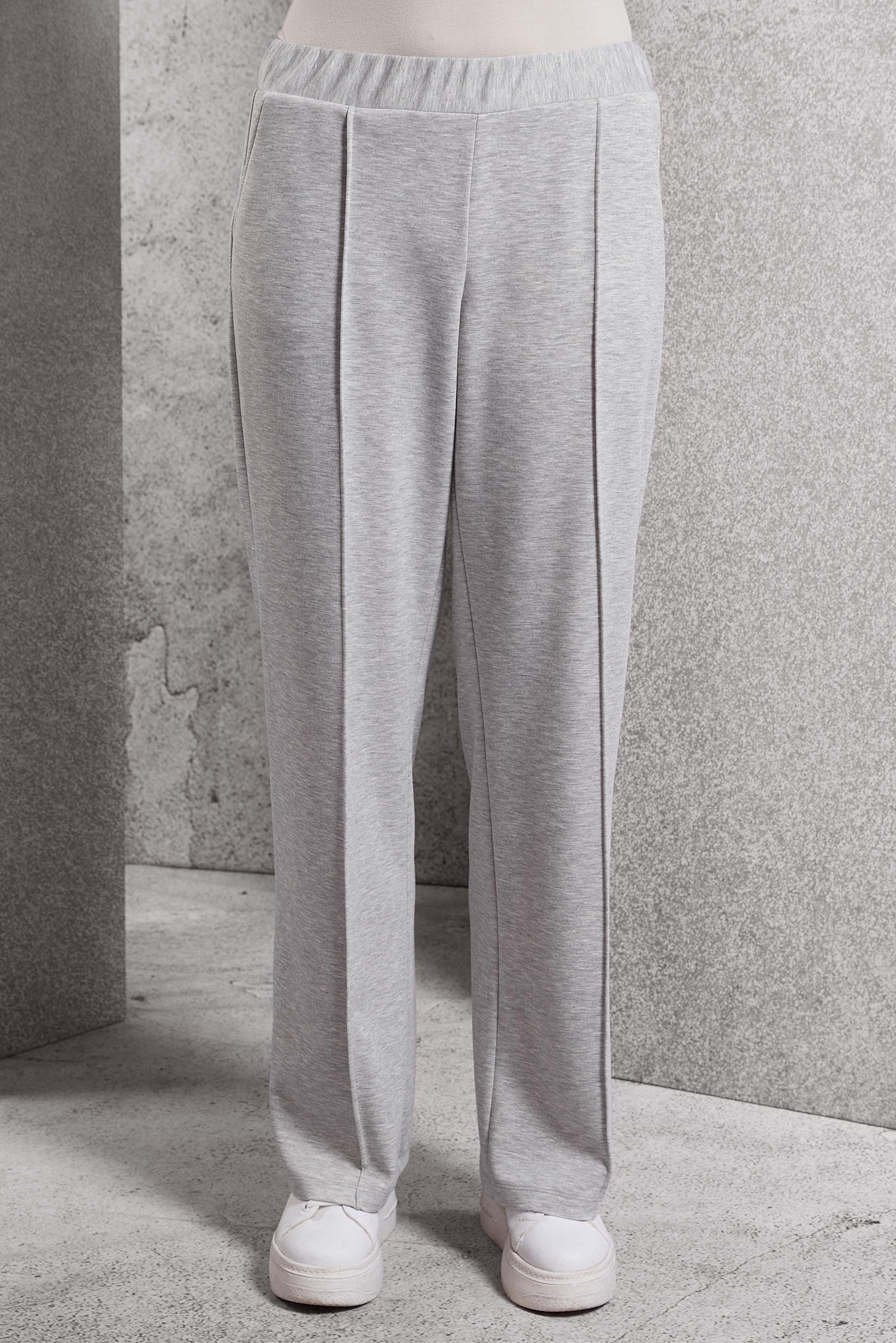 Tesettür giyim GRİ BELİ LASTİKLİ PANTOLON 70801