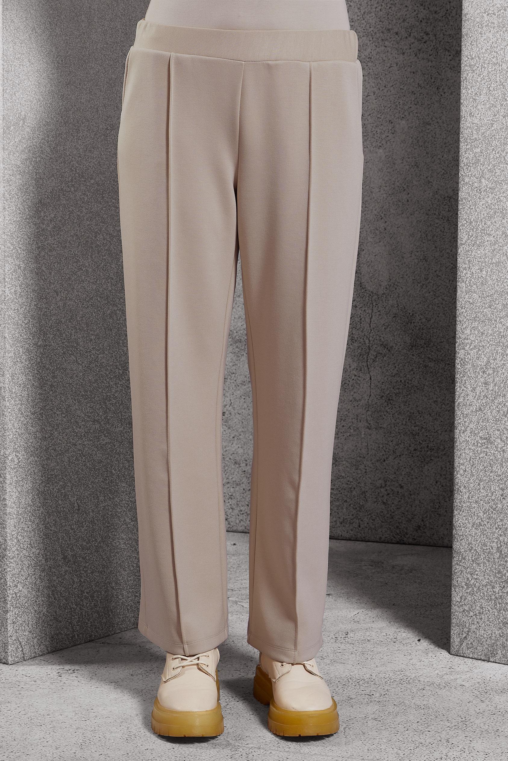 Vêtements hijab BEIGE PANTALON À TAILLE ÉLASTIQUE 70801