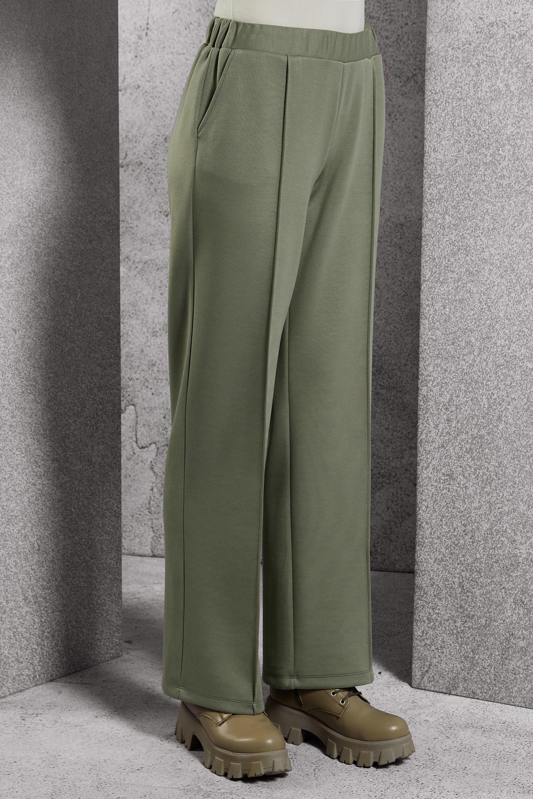 Vêtements hijab KAKI PANTALON À TAILLE ÉLASTIQUE 70801