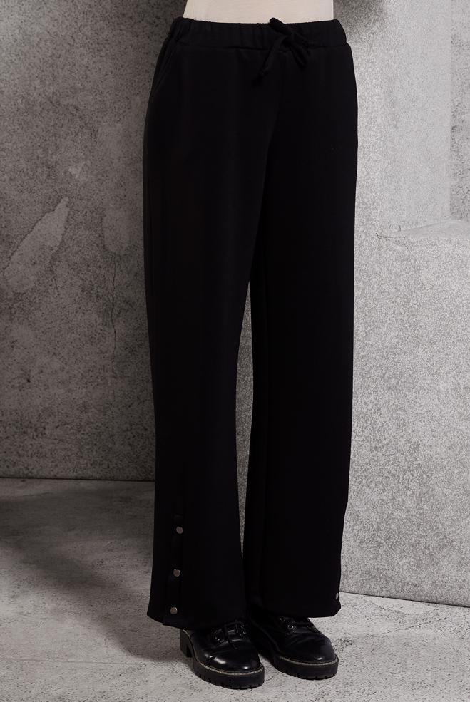 Vêtements hijab NOIR PANTALON À JAMBES LARGES 70802 - ALVİNA