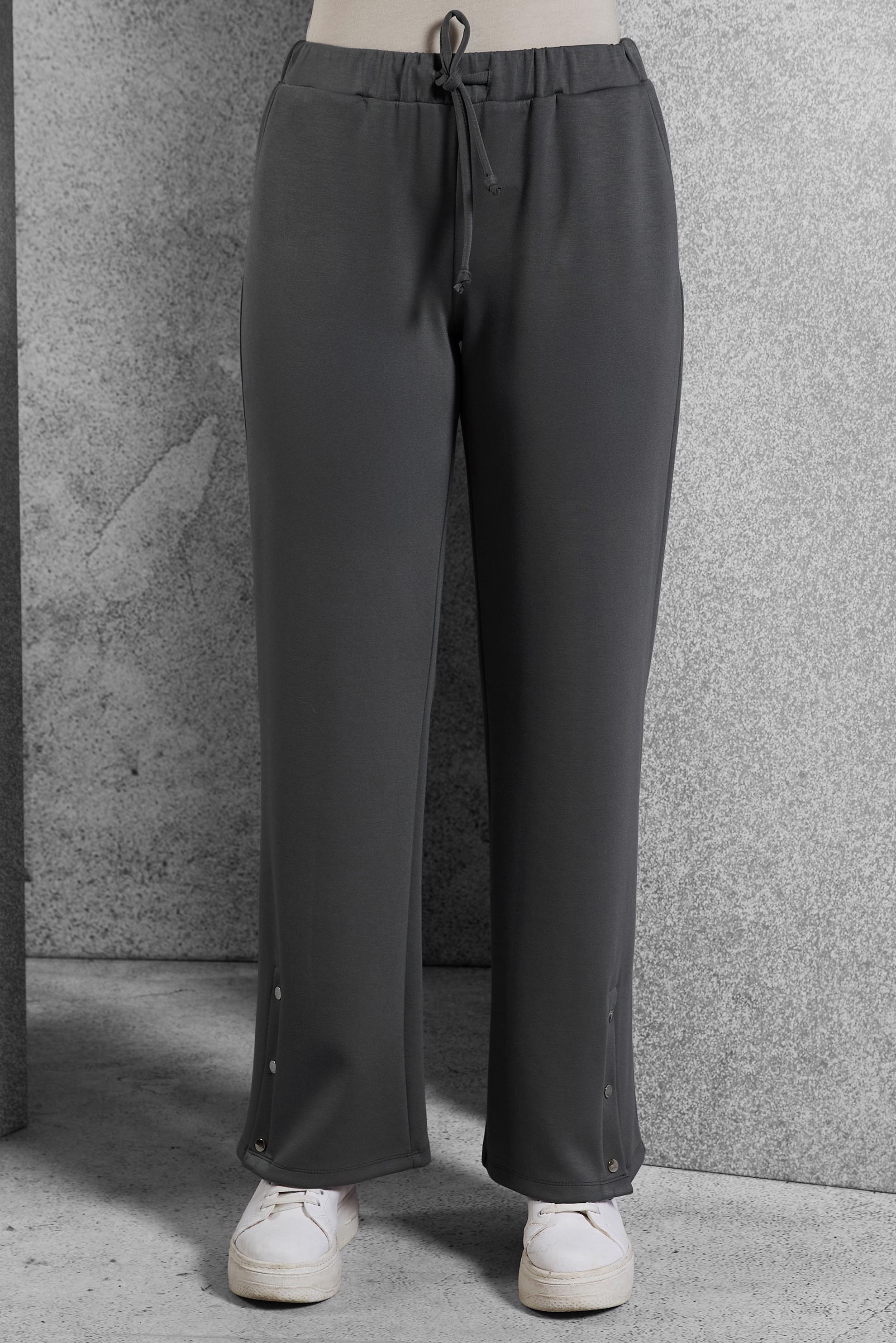 Vêtements hijab GRIS PANTALON À JAMBES LARGES 70802