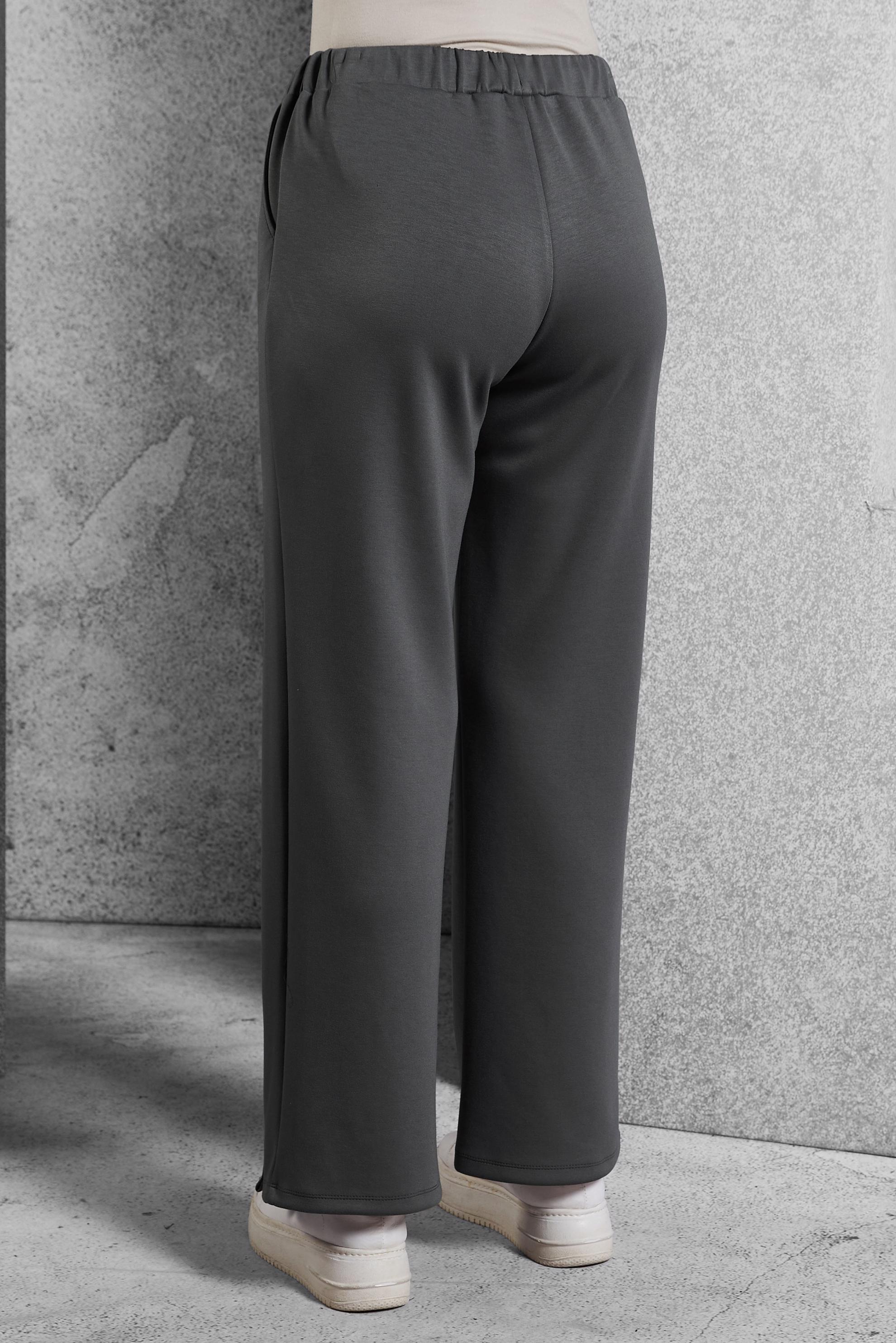 Vêtements hijab GRIS PANTALON À JAMBES LARGES 70802