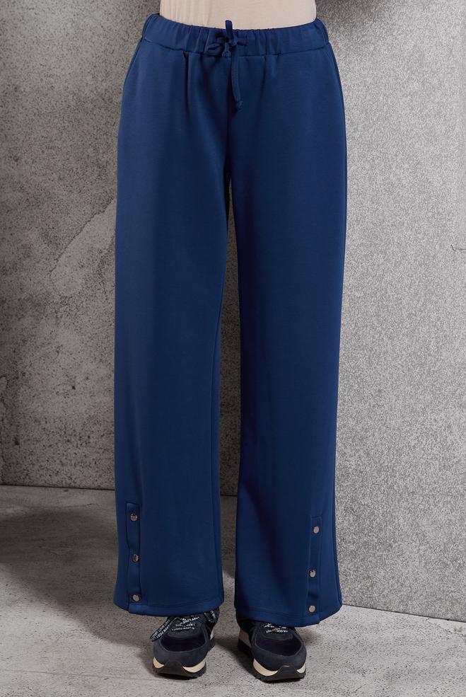 Vêtements hijab BLEU MARINE PANTALON À JAMBES LARGES 70802 - ALVİNA