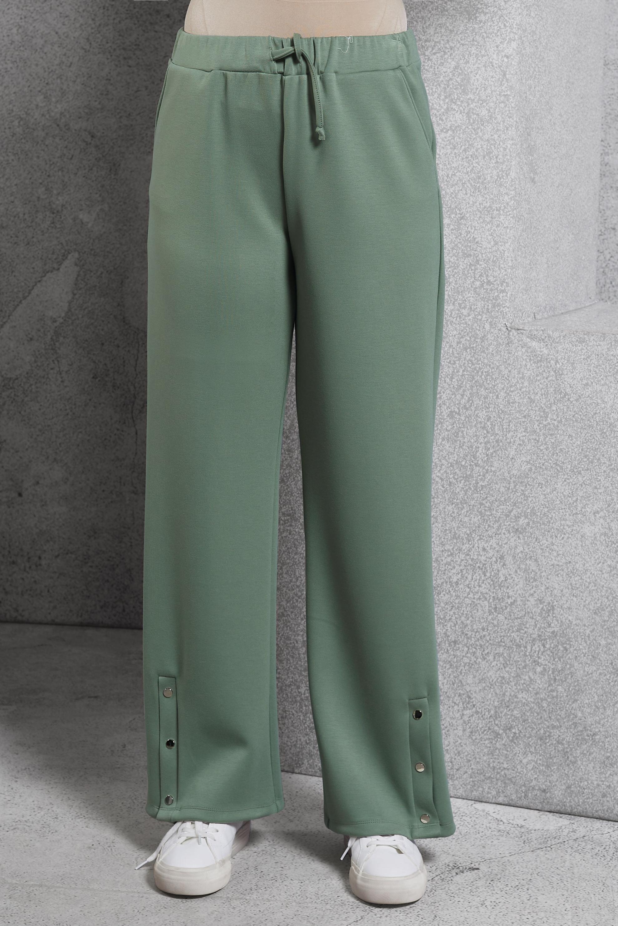 Vêtements hijab VERT PANTALON À JAMBES LARGES 70802