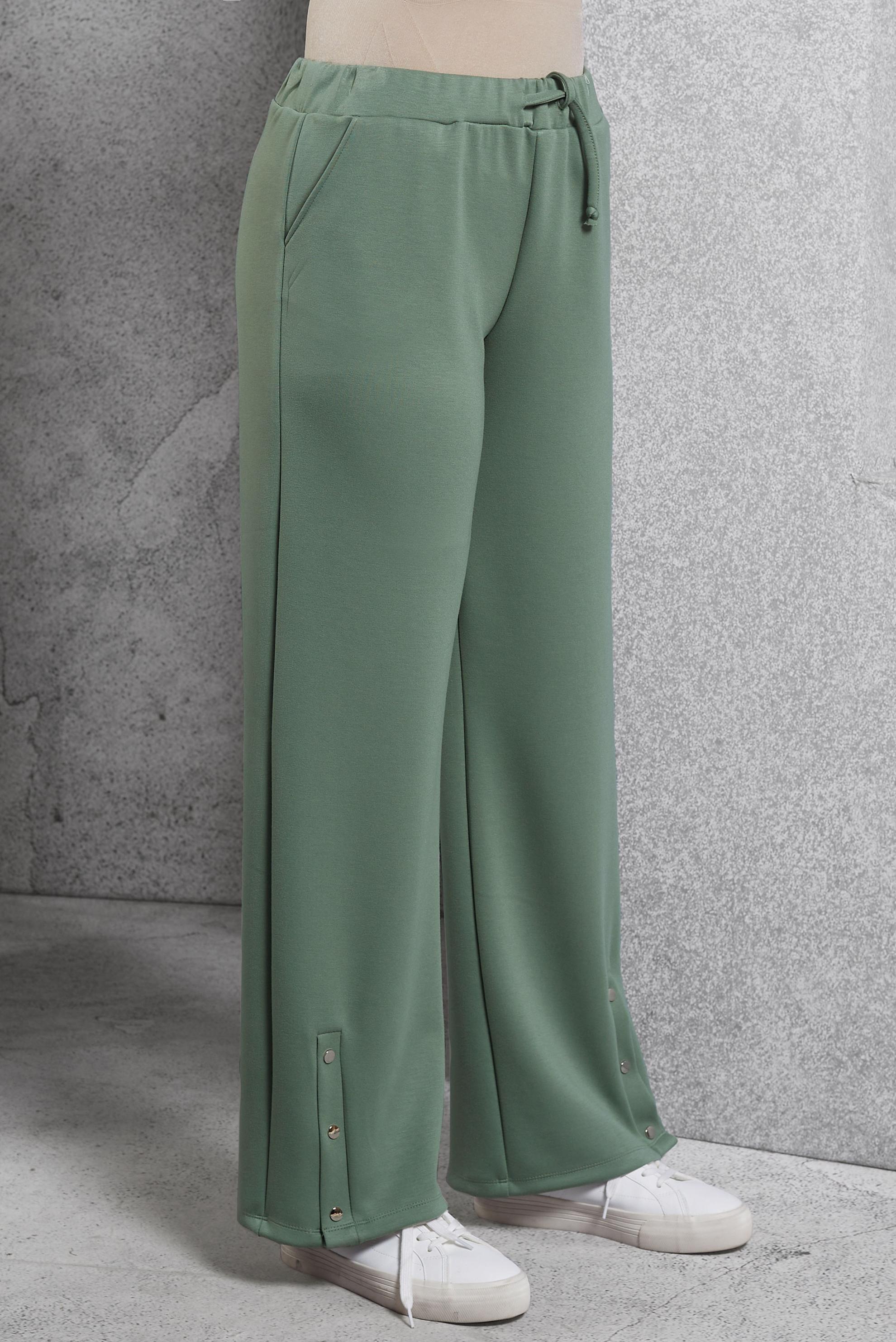 Vêtements hijab VERT PANTALON À JAMBES LARGES 70802