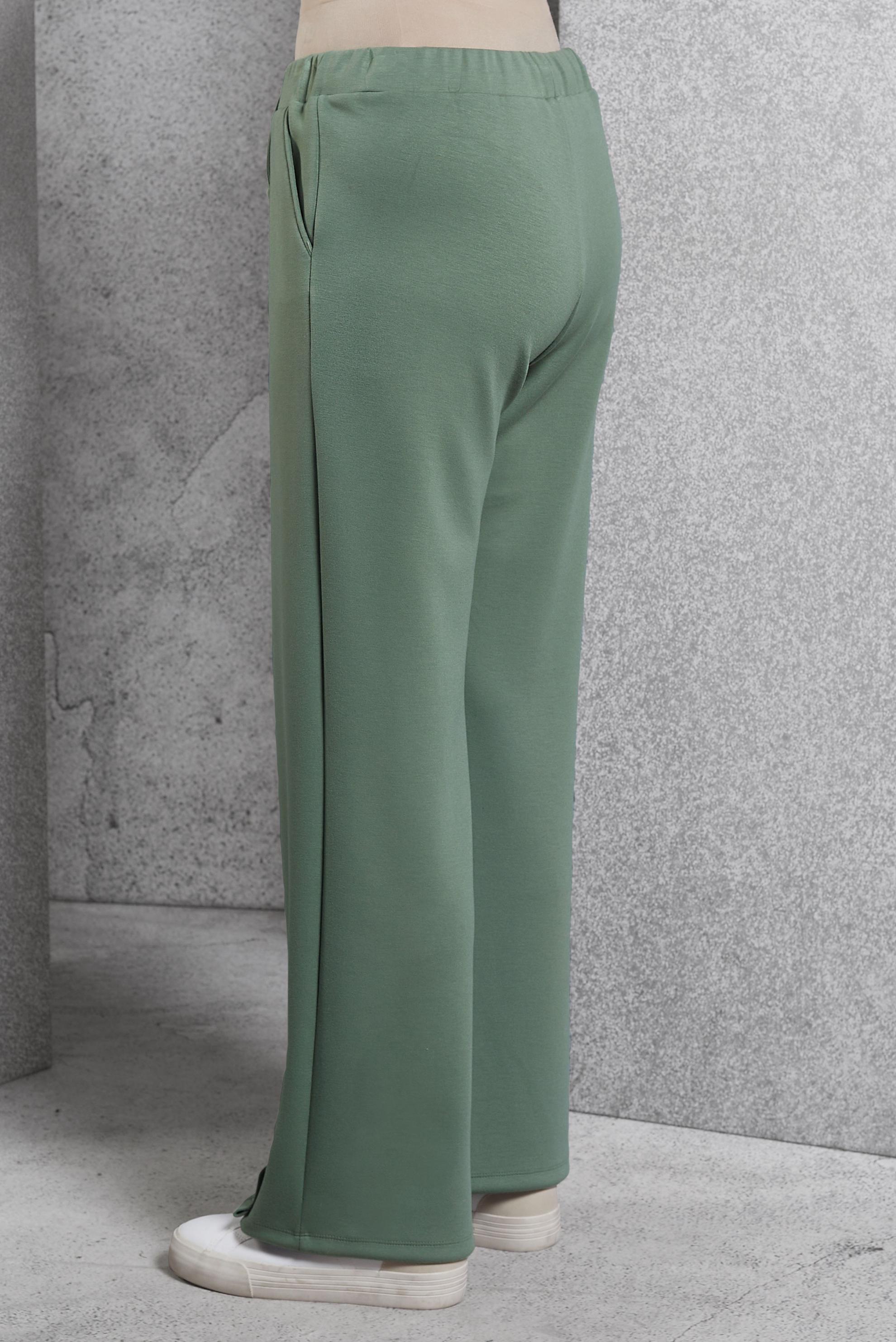 Vêtements hijab VERT PANTALON À JAMBES LARGES 70802