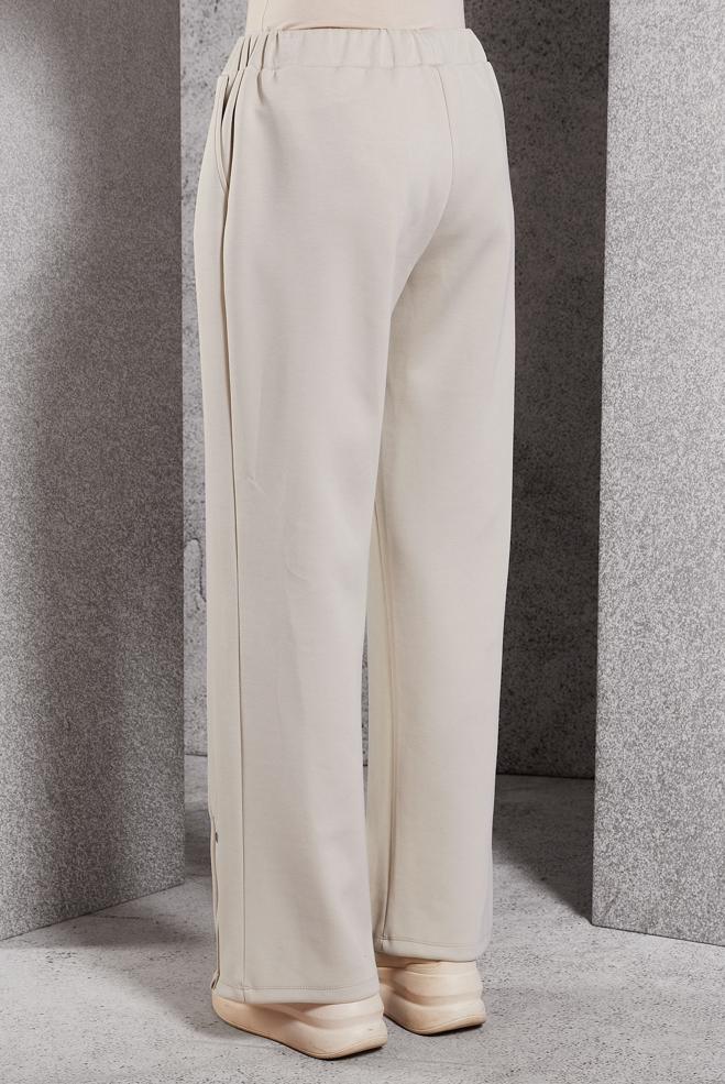 Vêtements hijab ÉCRUE PANTALON À JAMBES LARGES 70802 - ALVİNA