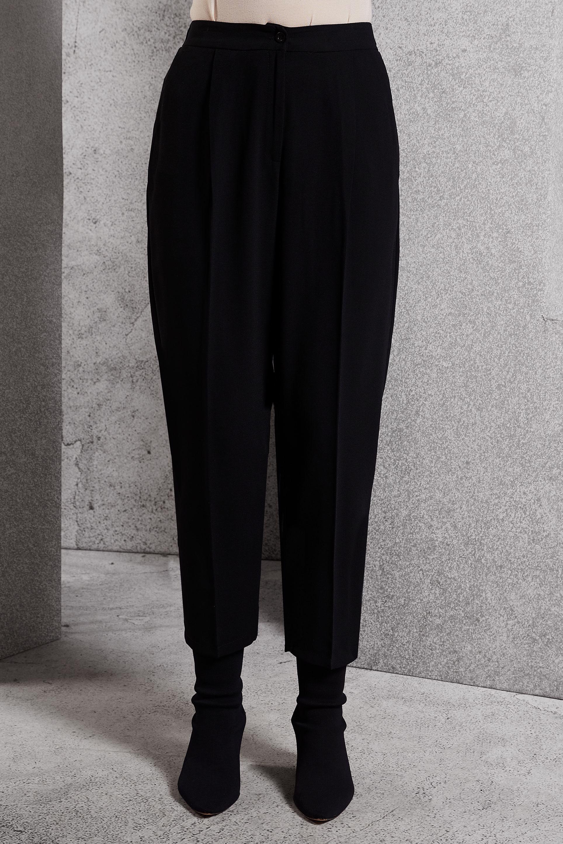 Vêtements hijab NOIR PANTALON COUPE CAROTTE 70804