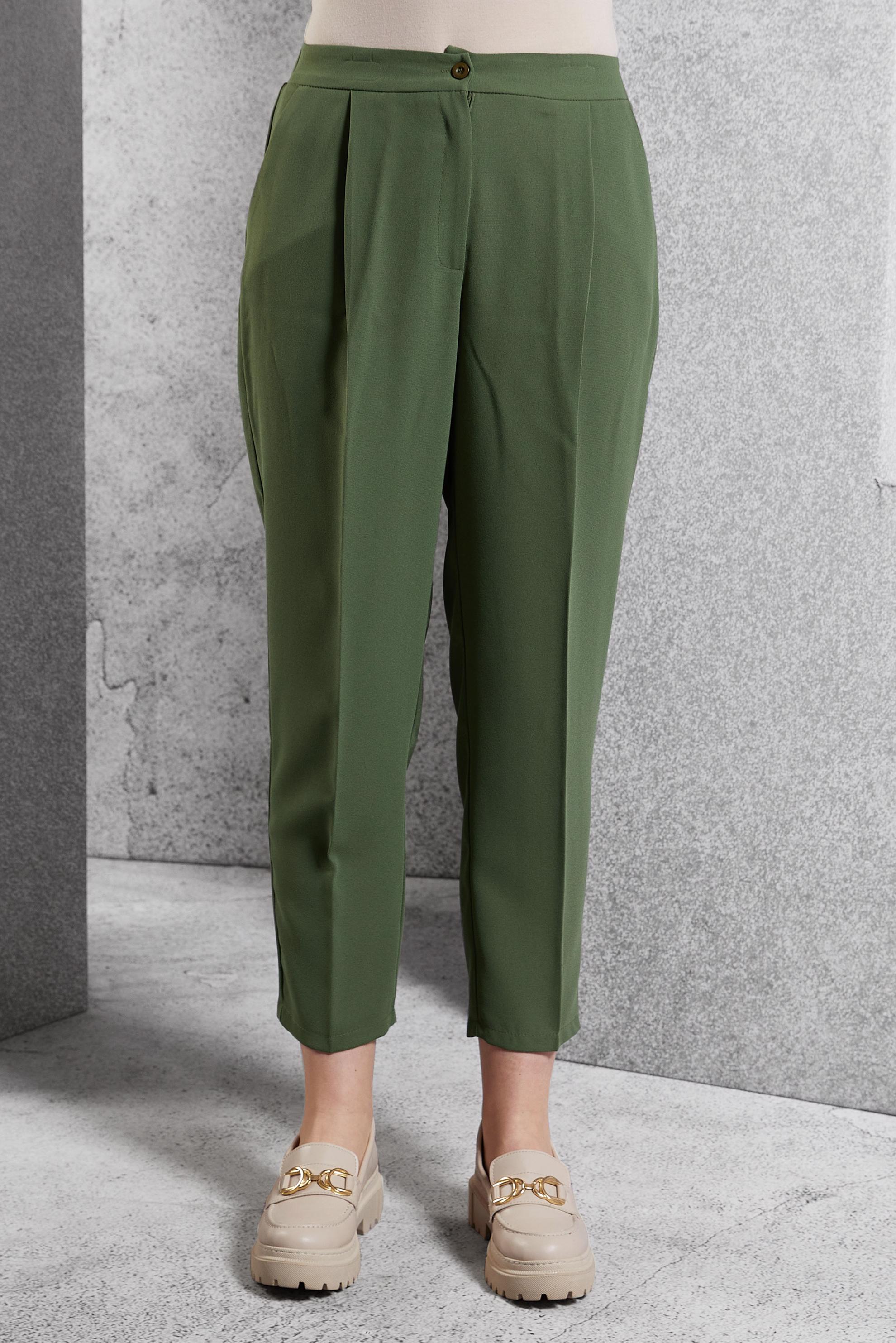 Vêtements hijab KAKI PANTALON COUPE CAROTTE 70804