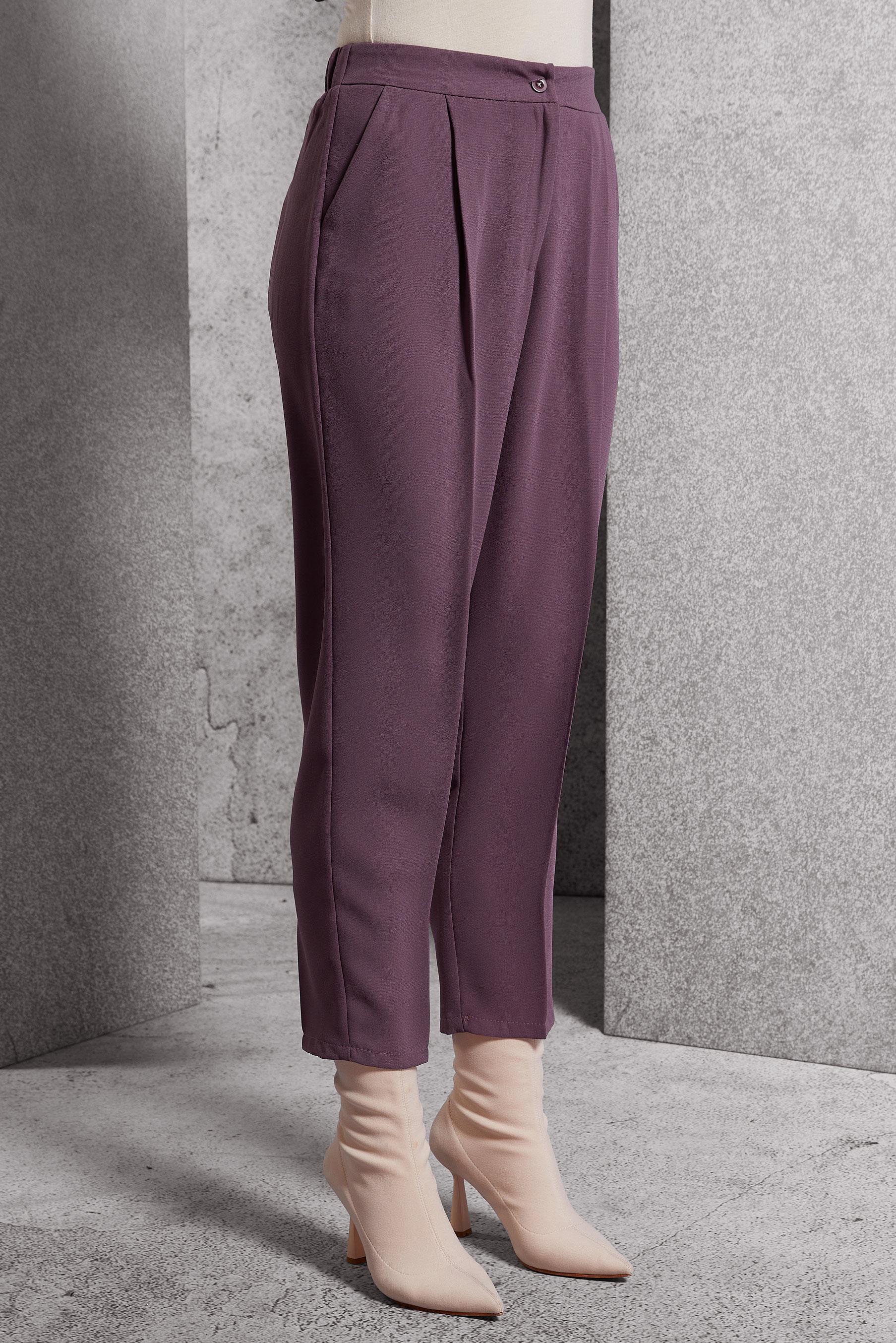 Vêtements hijab POURPRE PANTALON COUPE CAROTTE 70804