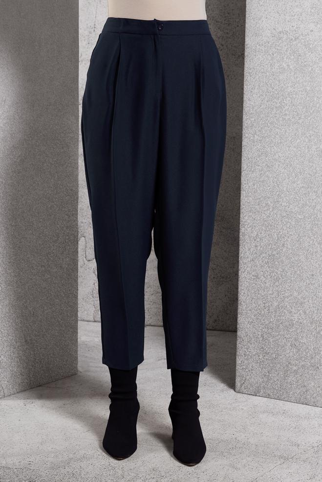 Hijab clothing NAVY BLUE CARROT CUT PANTS 70804 - ALVİNA