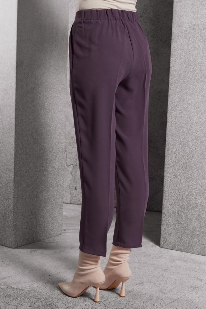 Tesettür giyim MOR HAVUÇ KESİM PANTOLON 70804 - ALVİNA