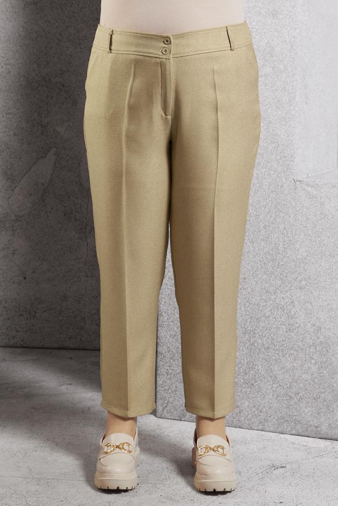 Vêtements hijab BEIGE PANTALON À JAMBE SKINNY 70806 - ALVİNA