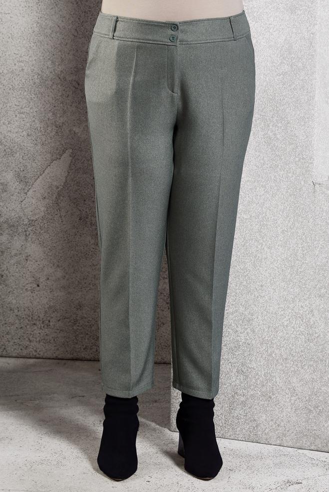 Vêtements hijab GRIS PANTALON À JAMBE SKINNY 70806 - ALVİNA