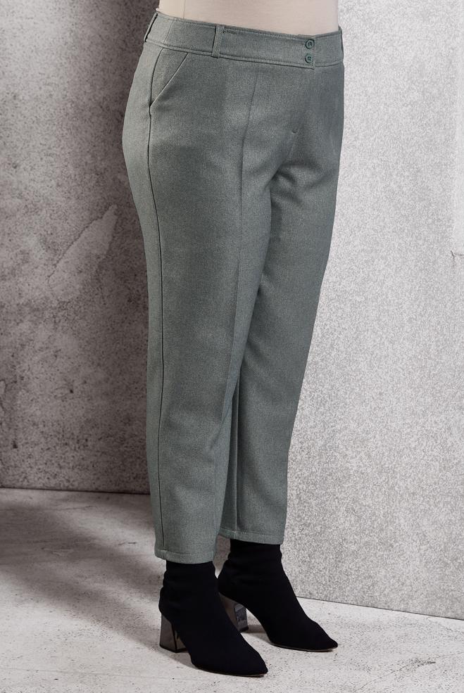 Vêtements hijab GRIS PANTALON À JAMBE SKINNY 70806 - ALVİNA