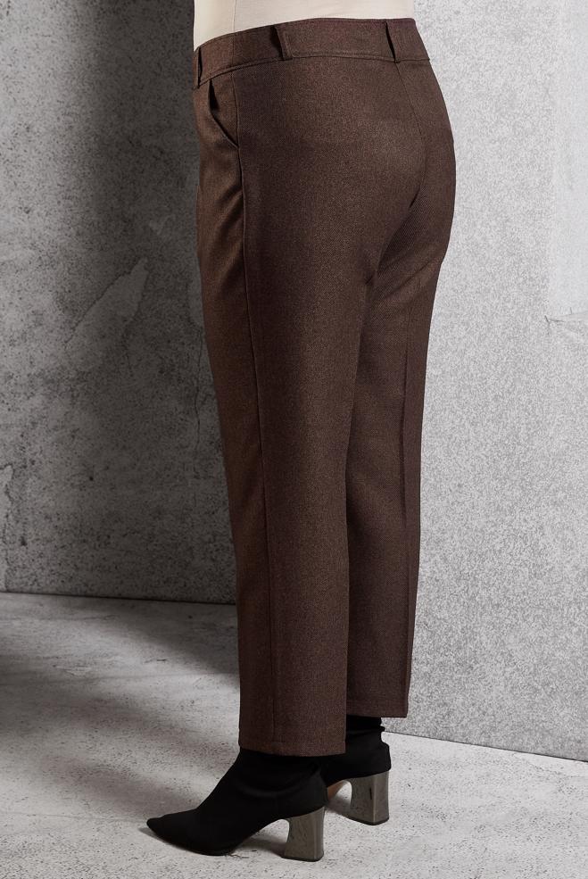 Vêtements hijab BRUN PANTALON À JAMBE SKINNY 70806 - ALVİNA